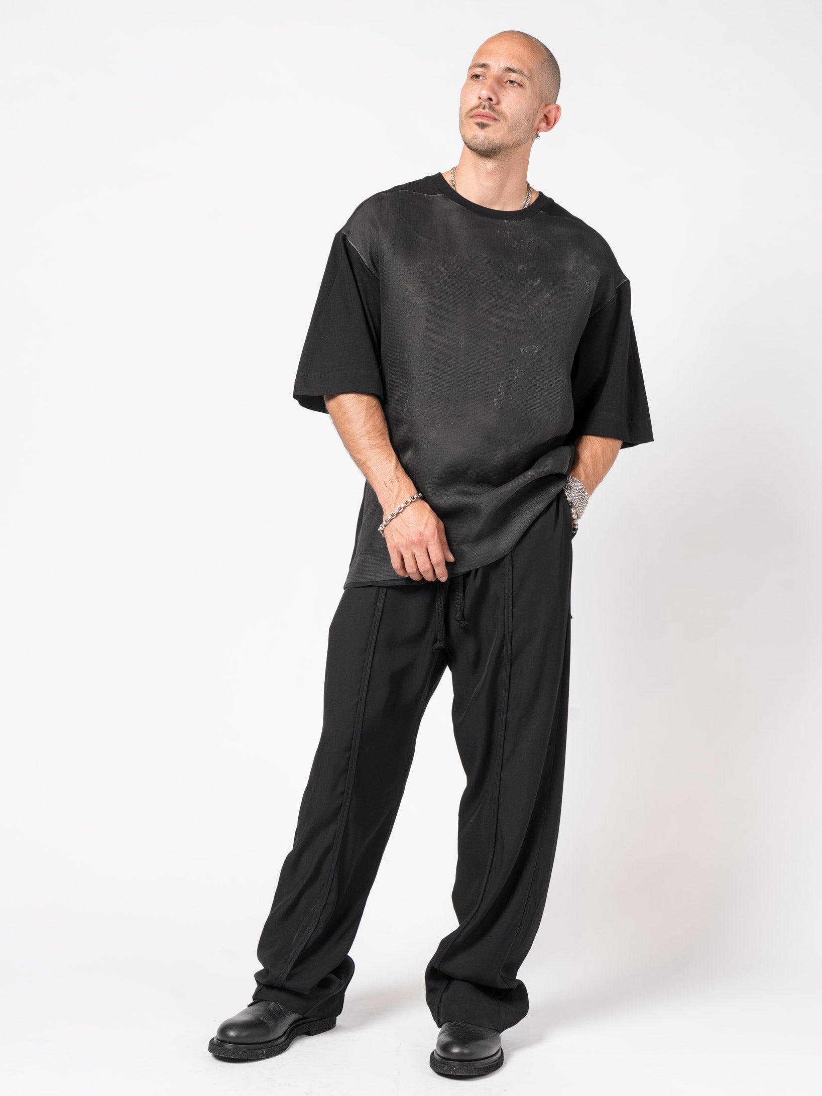 Textured Cotton-Silk T-Shirt - INN7