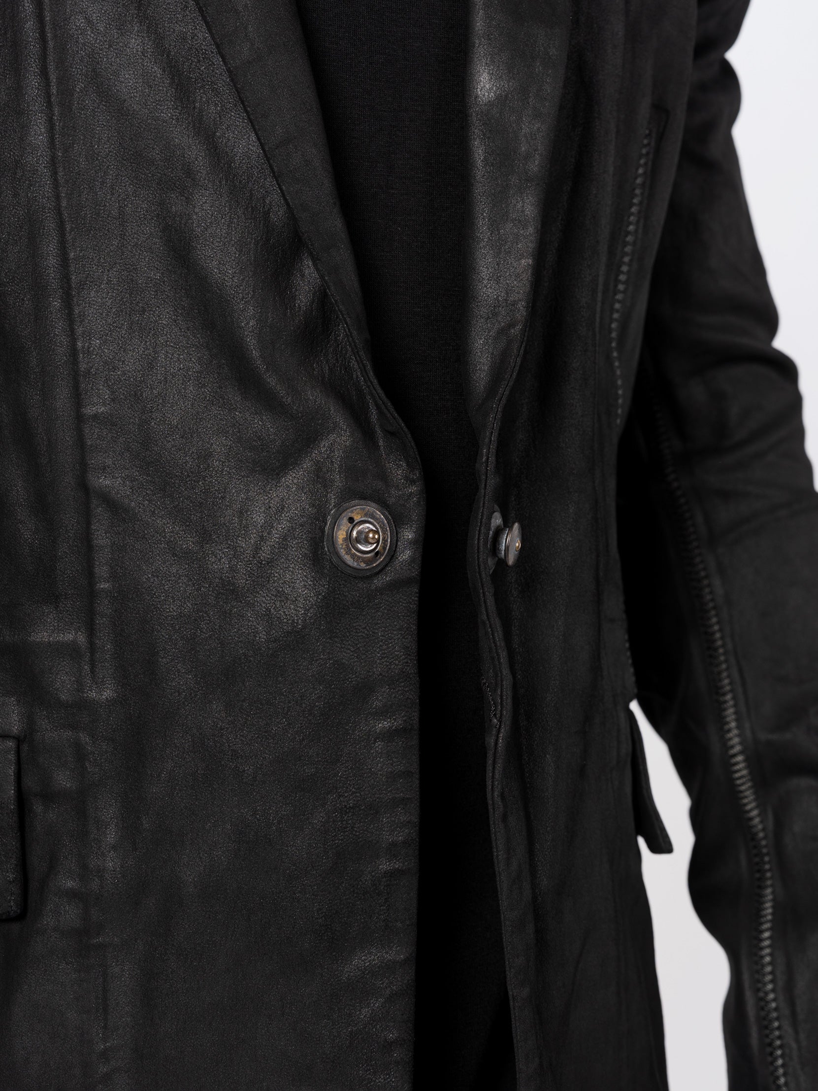 Pionnier Stretch Leather Blazer