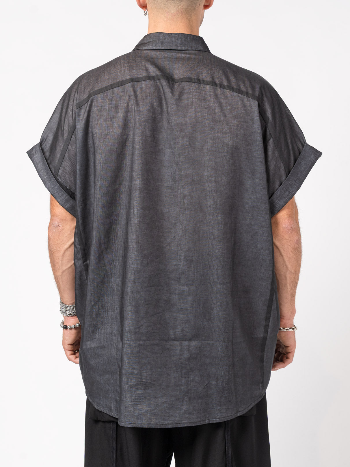 Oversized Sheer Cotton Shirt - INN7