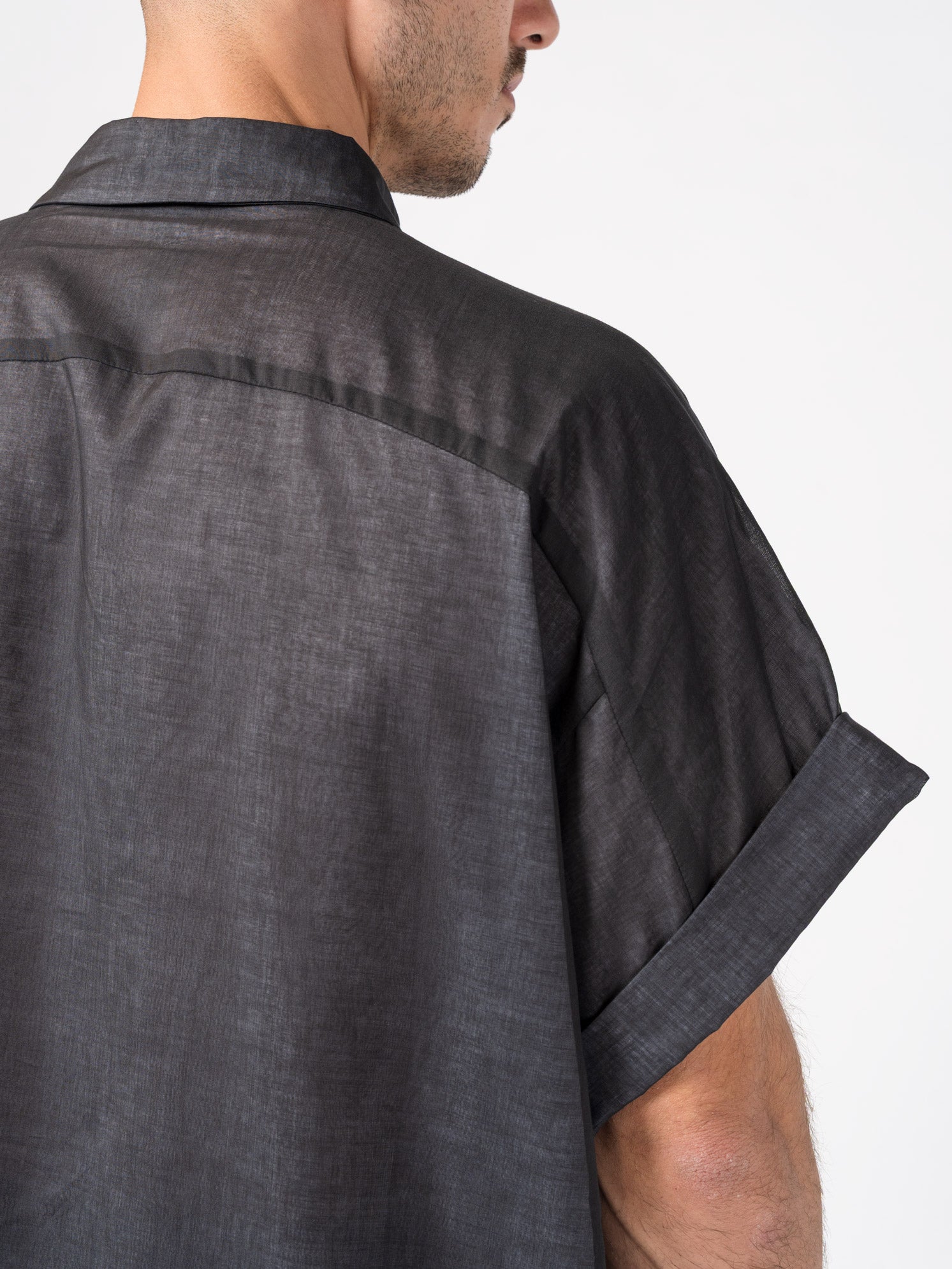 Oversized Sheer Cotton Shirt - INN7