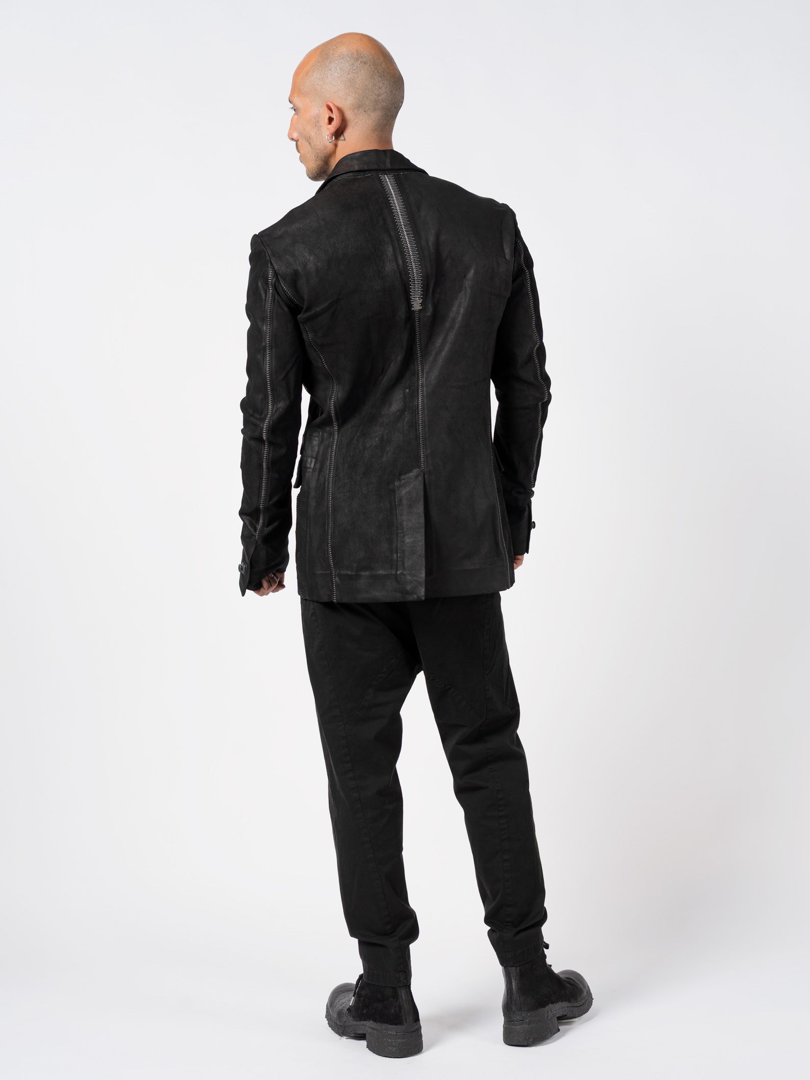 Pionnier Stretch Leather Blazer