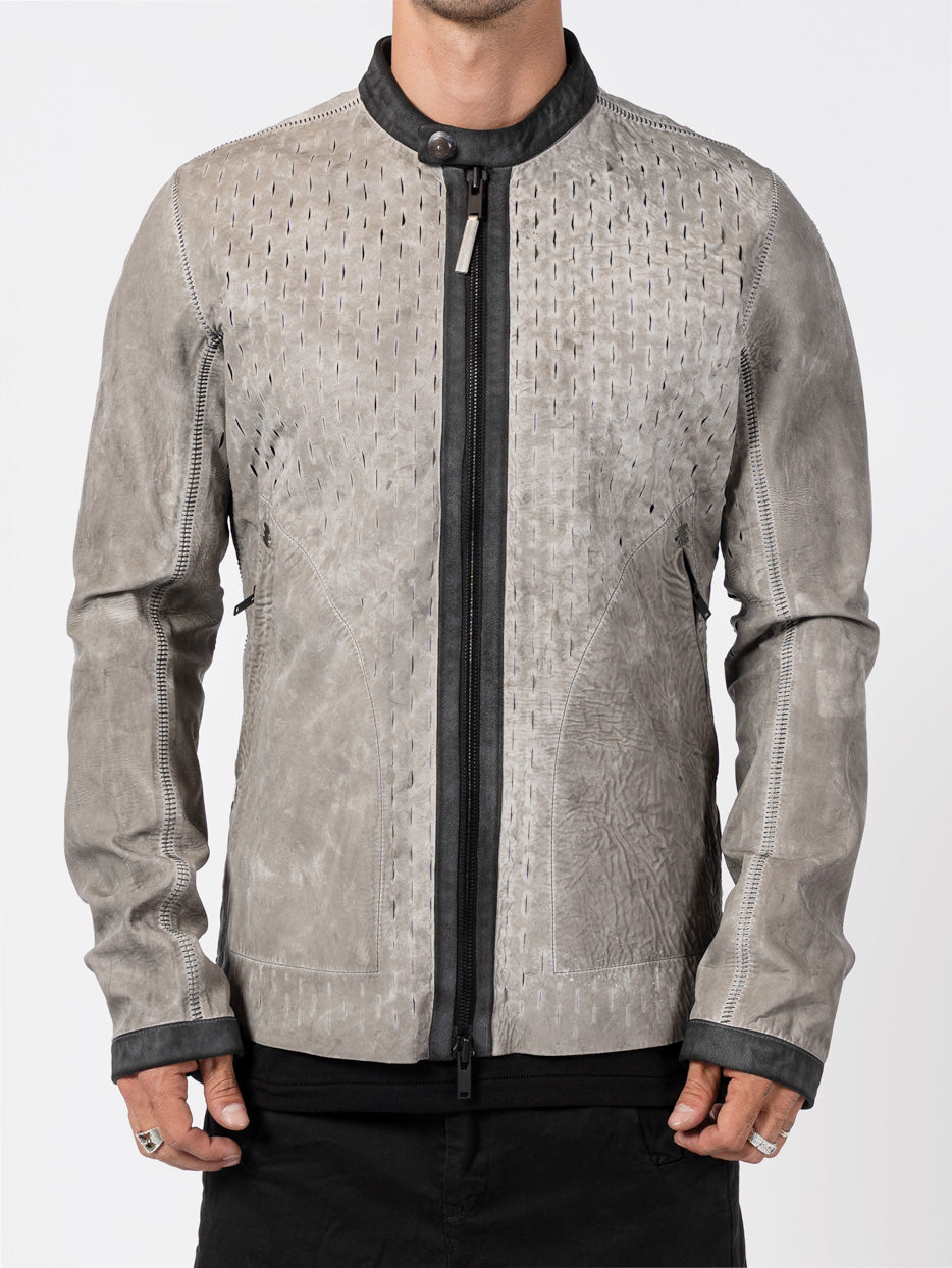 Syderal Reflective Leather Jacket