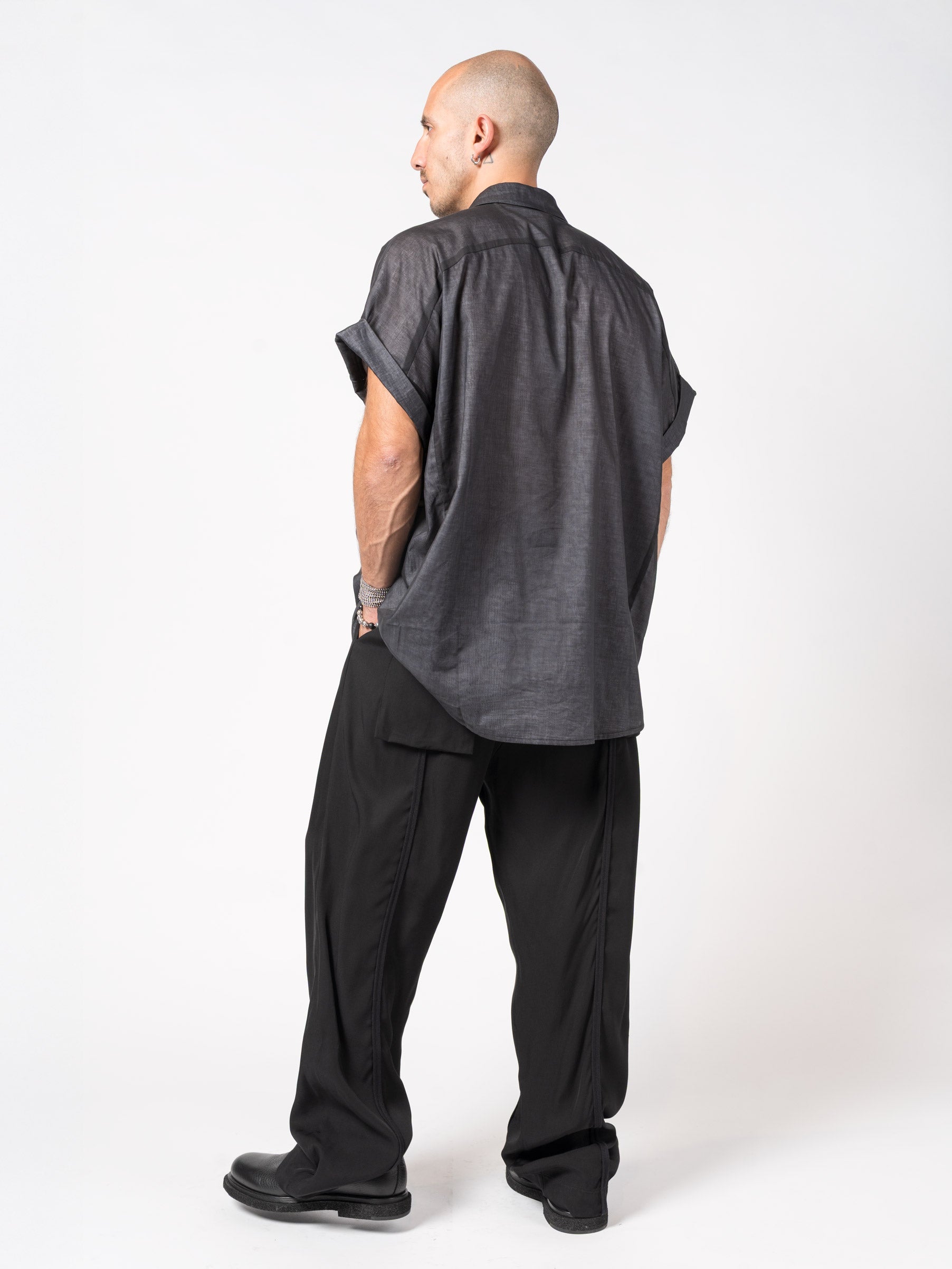 Oversized Sheer Cotton Shirt - INN7