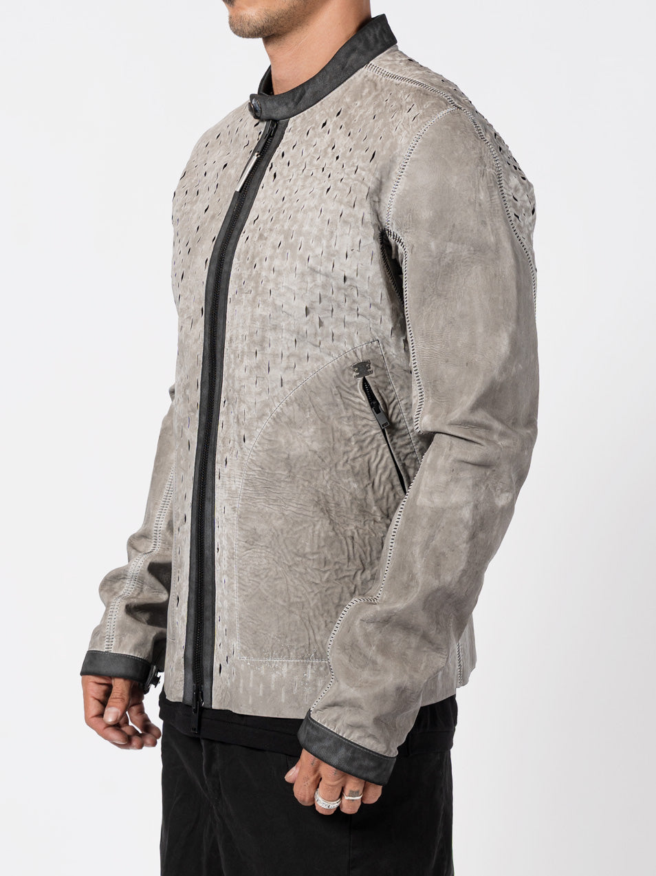 Syderal Reflective Leather Jacket