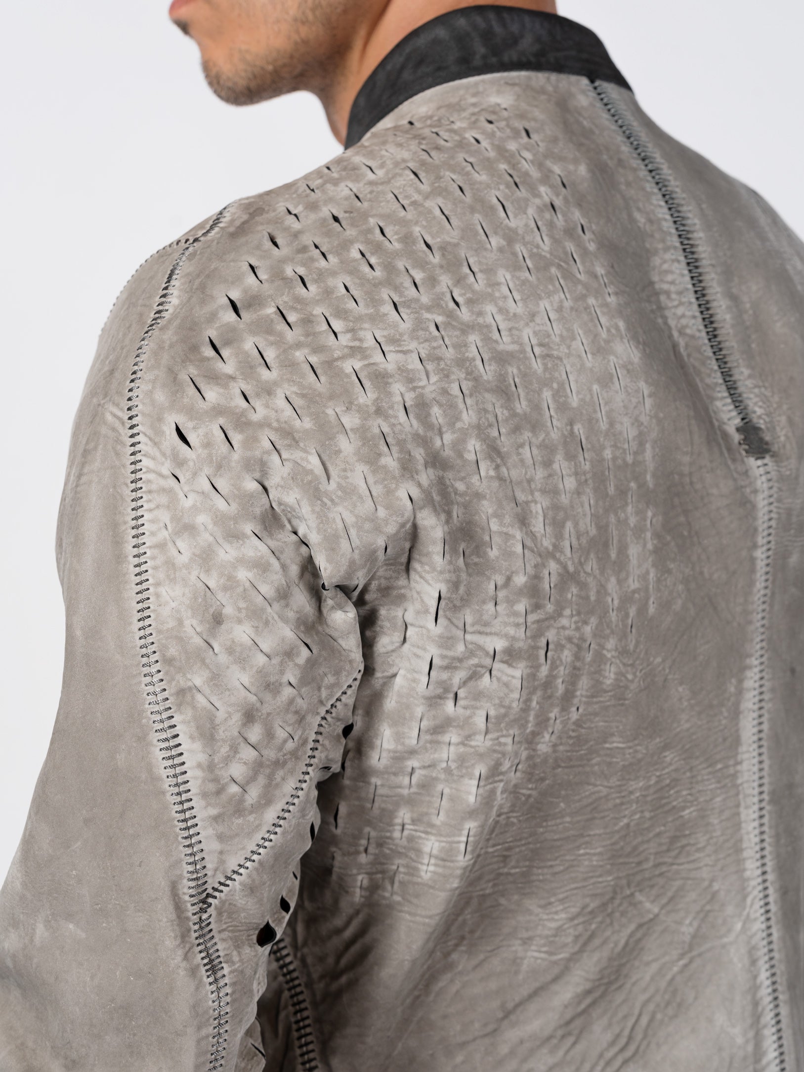 Syderal Reflective Leather Jacket
