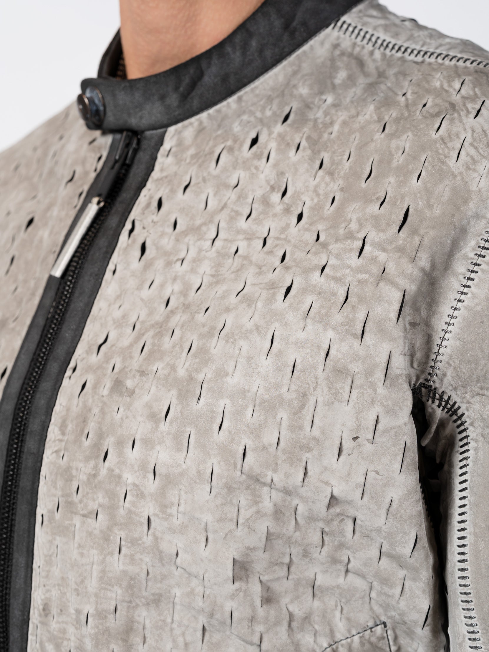 Syderal Reflective Leather Jacket