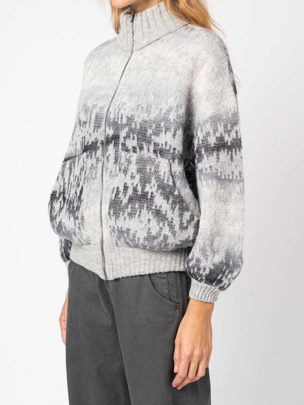 Ombre Knit Bomber Jacket - INN7
