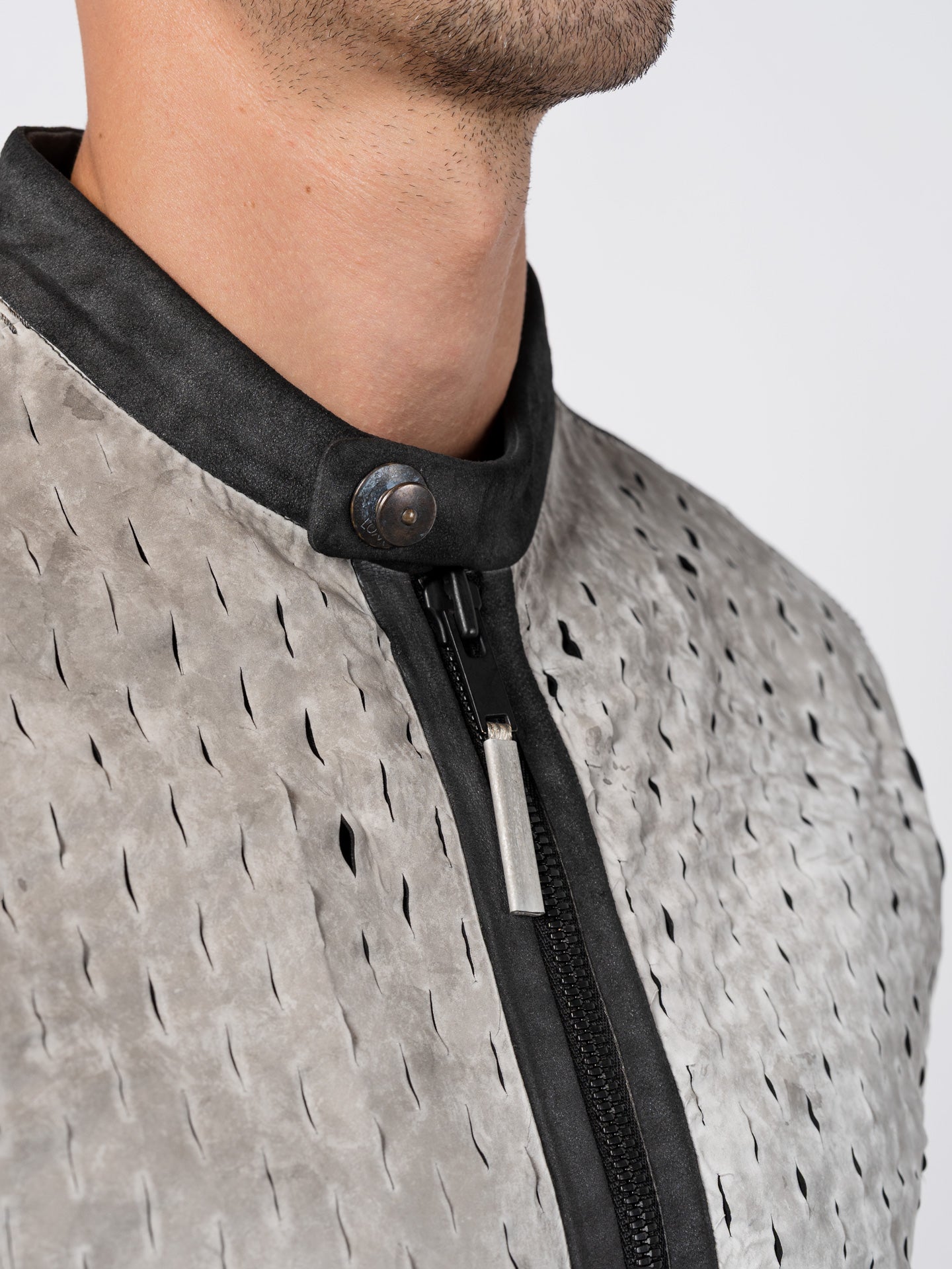 Syderal Reflective Leather Jacket