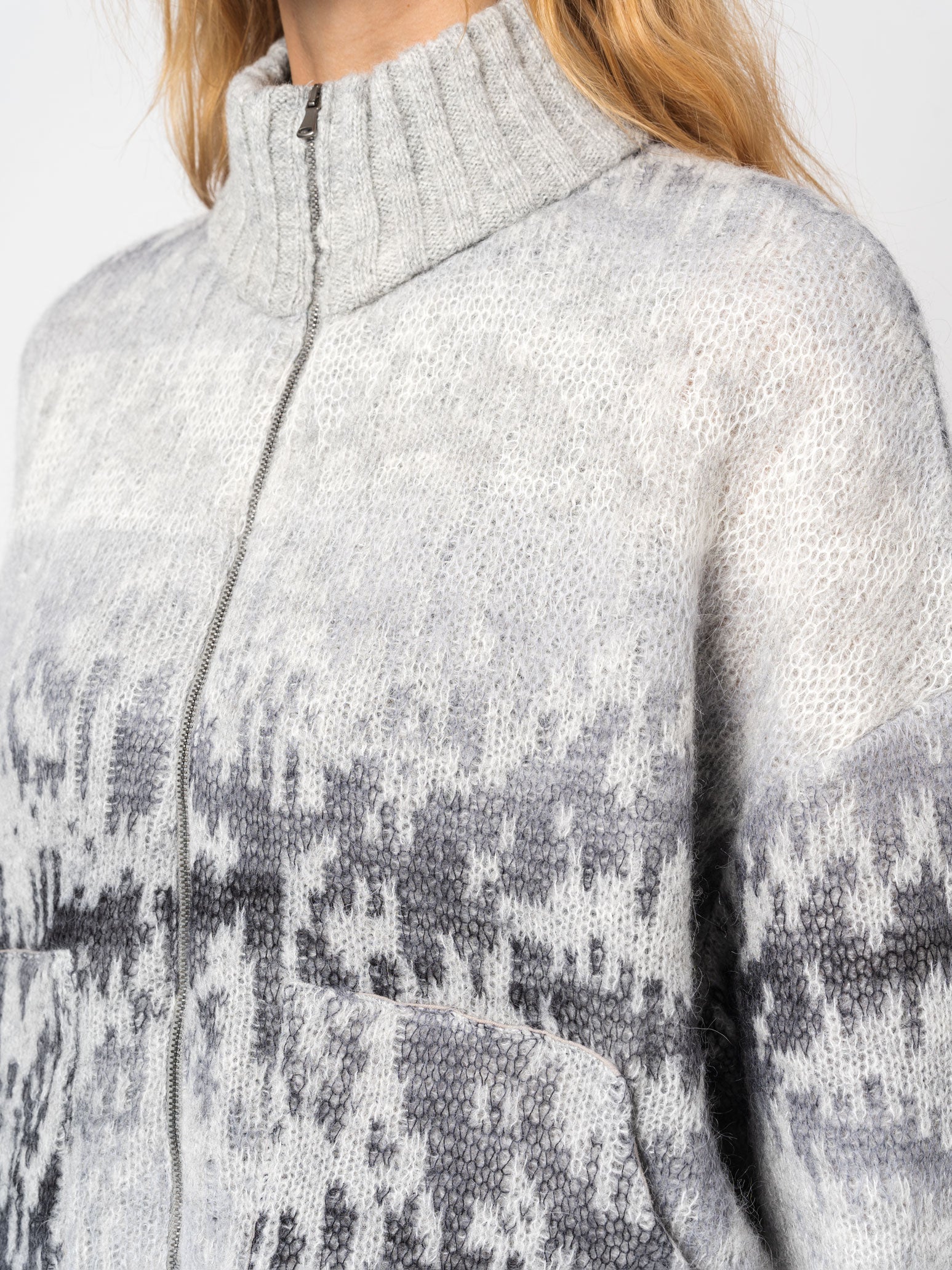 Ombre Knit Bomber Jacket - INN7