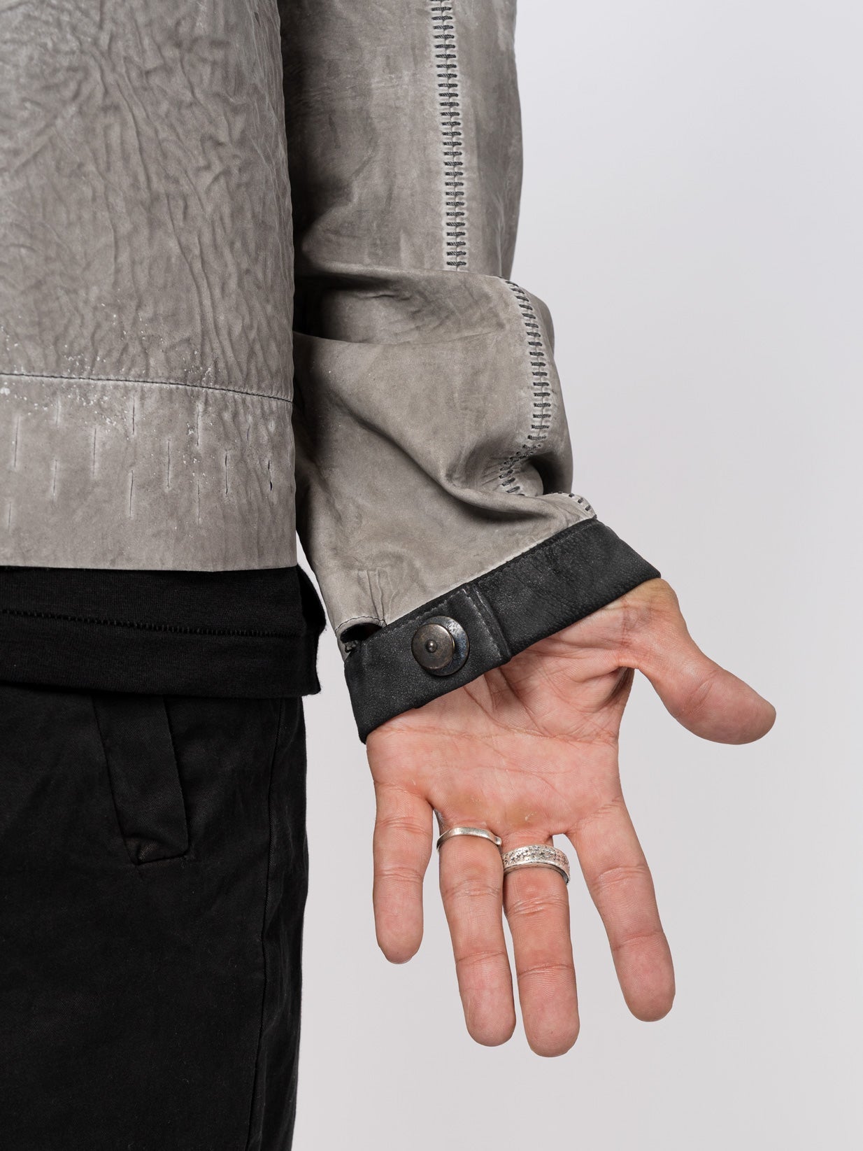 Syderal Reflective Leather Jacket