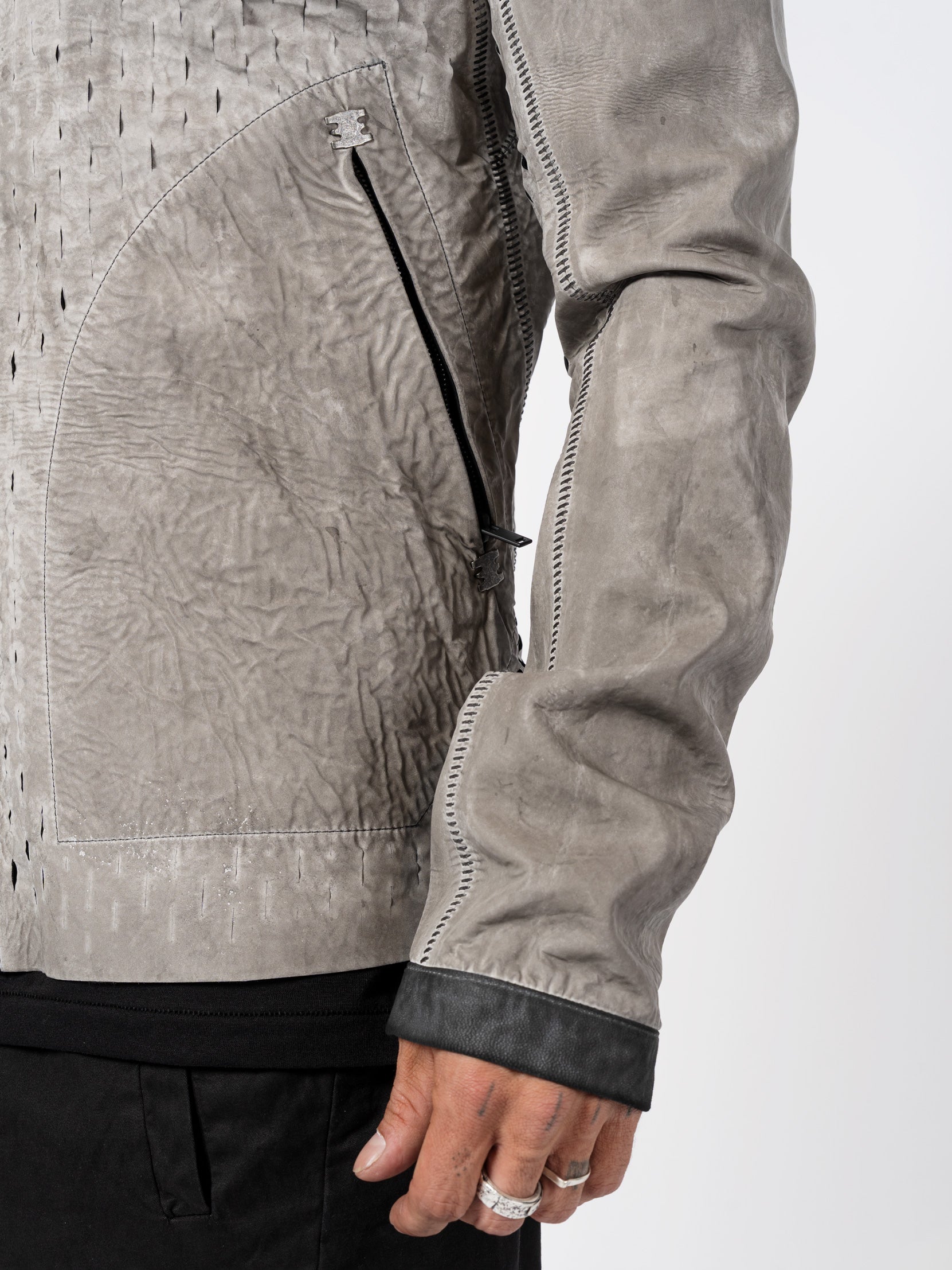 Syderal Reflective Leather Jacket