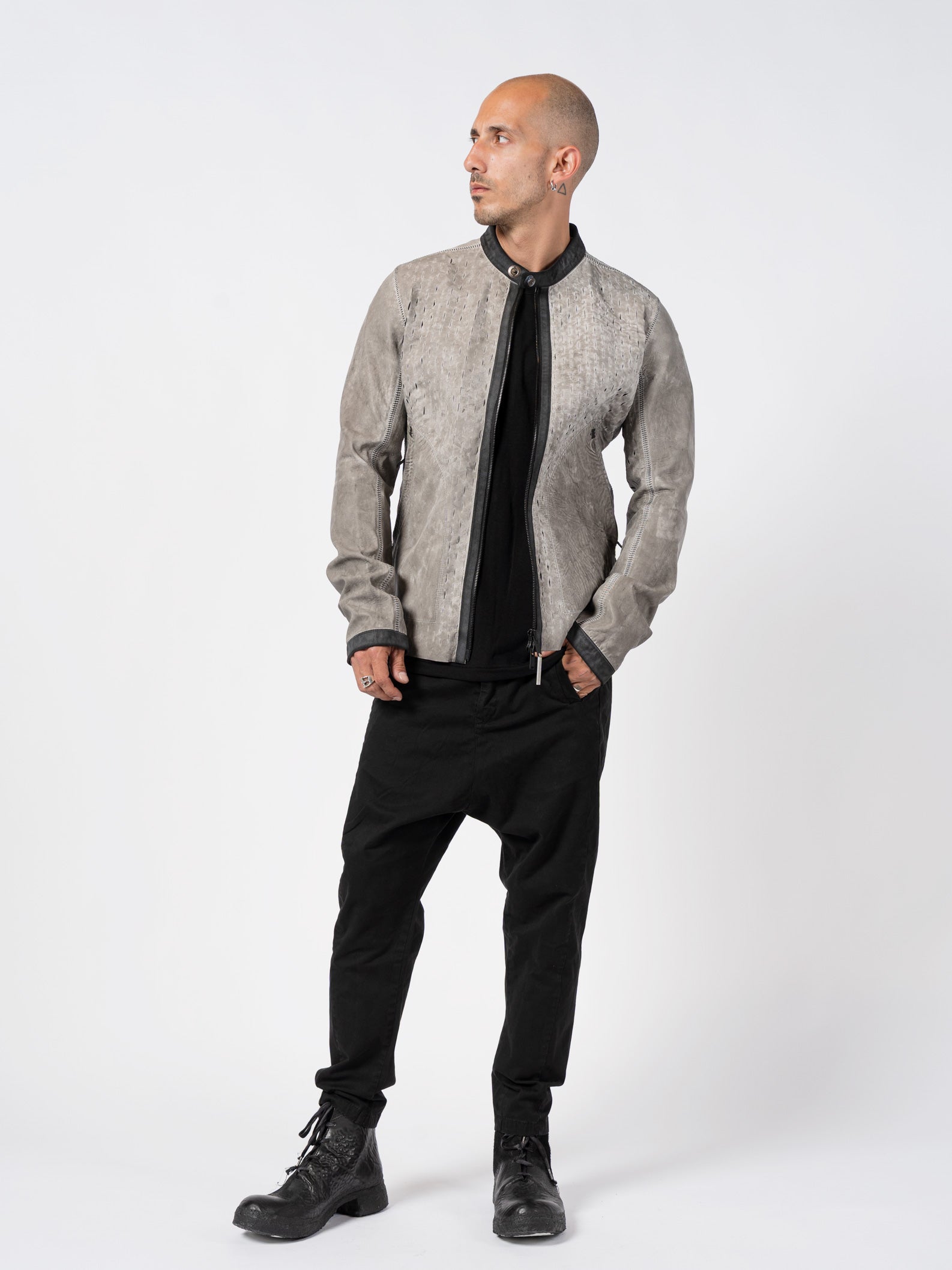 Syderal Reflective Leather Jacket