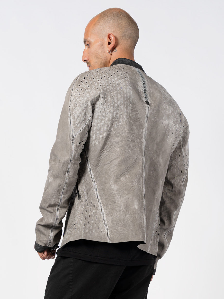 Syderal Reflective Leather Jacket