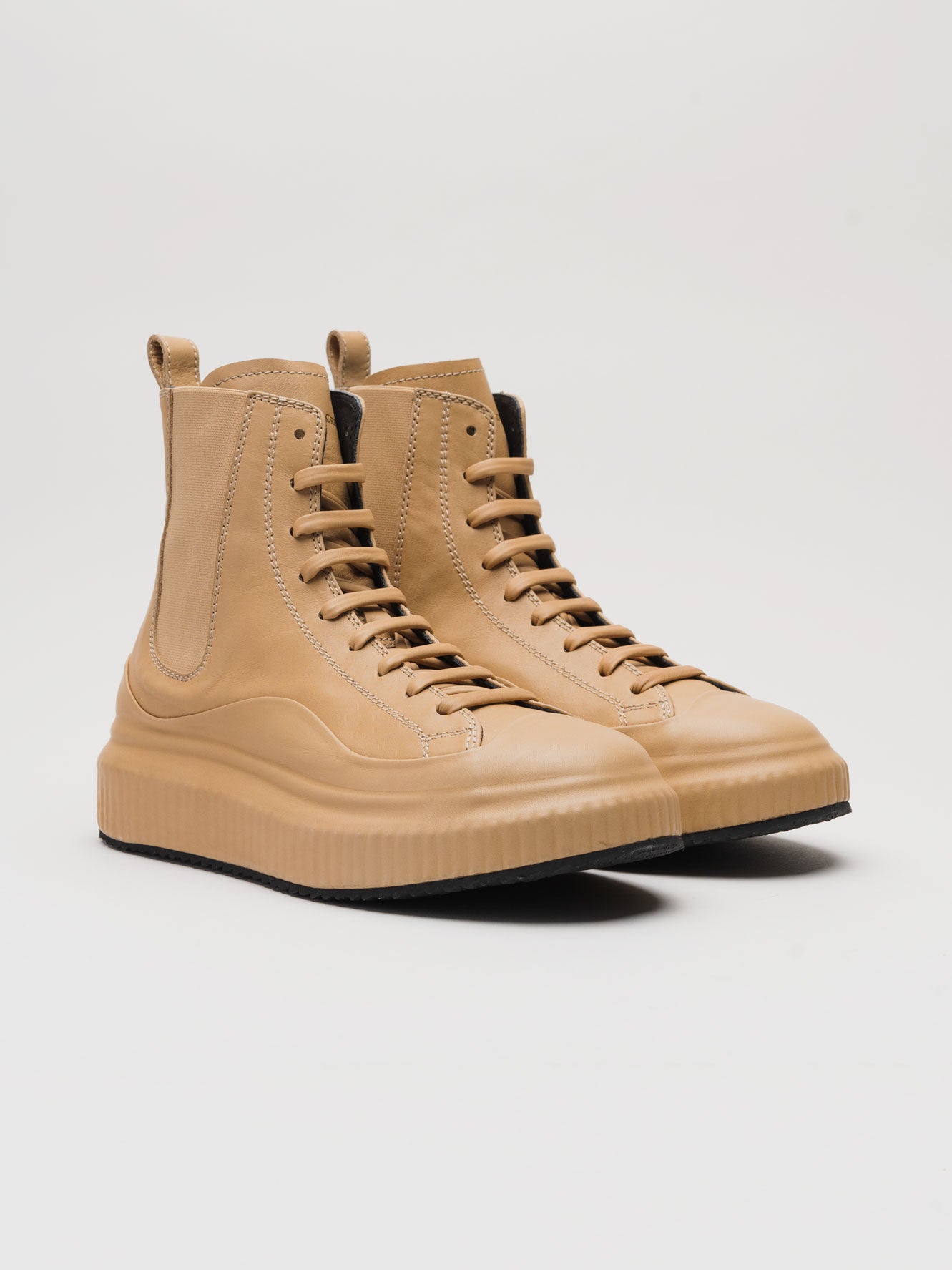 Leather High-Top Platform Boot - INN7