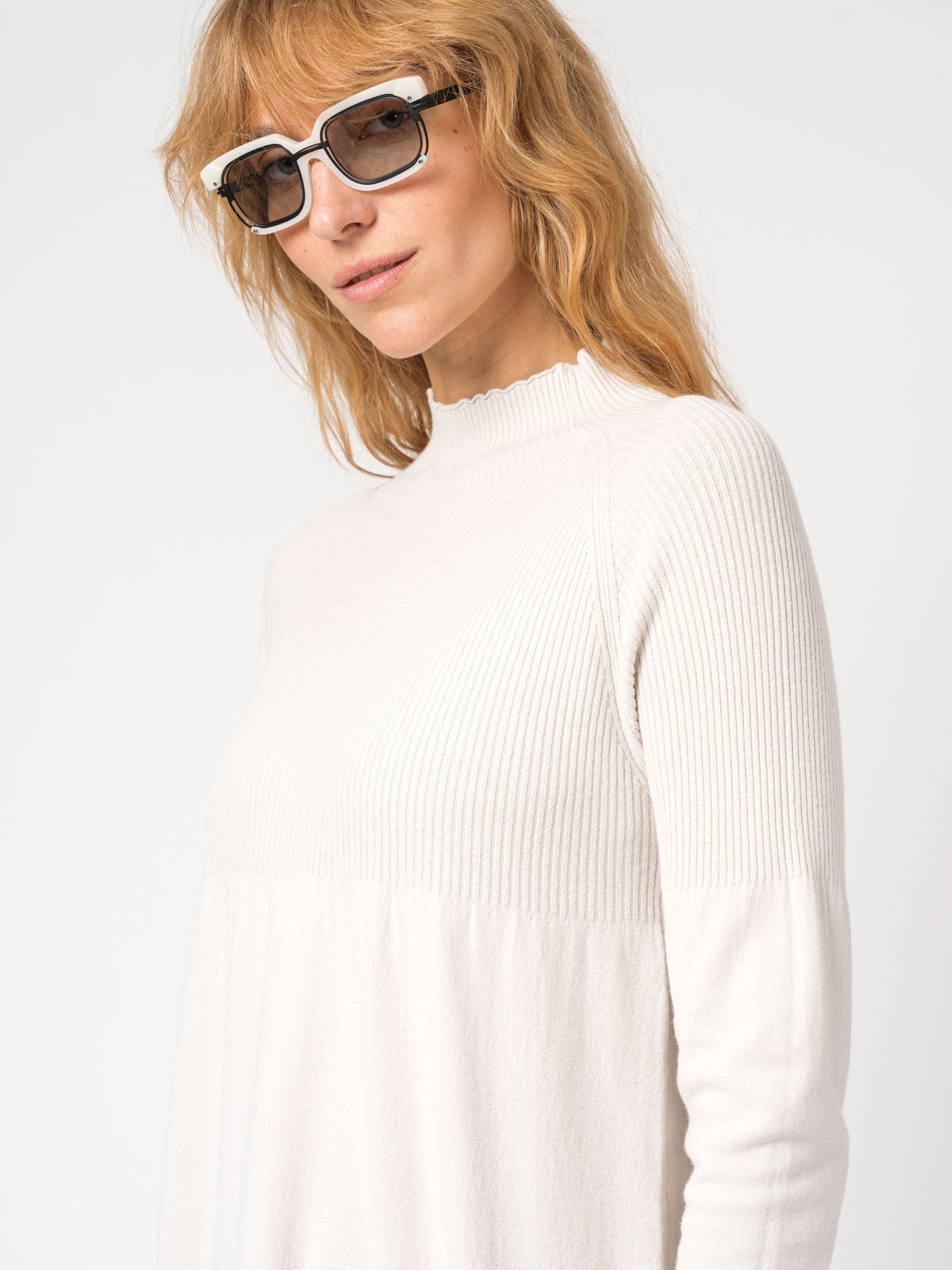 Turtleneck Dress in Viscose and Wool - INN7