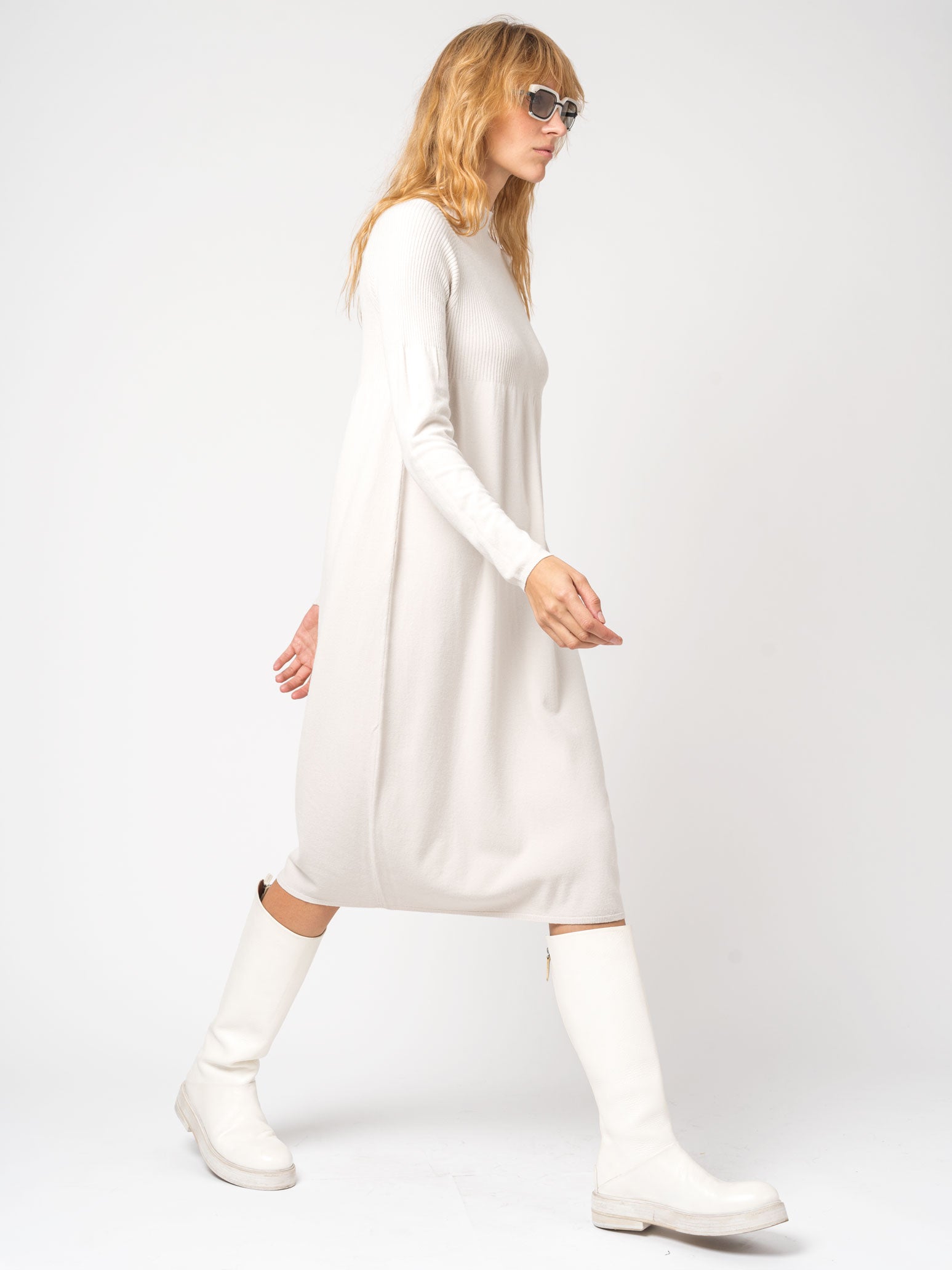 Turtleneck Dress in Viscose and Wool - INN7