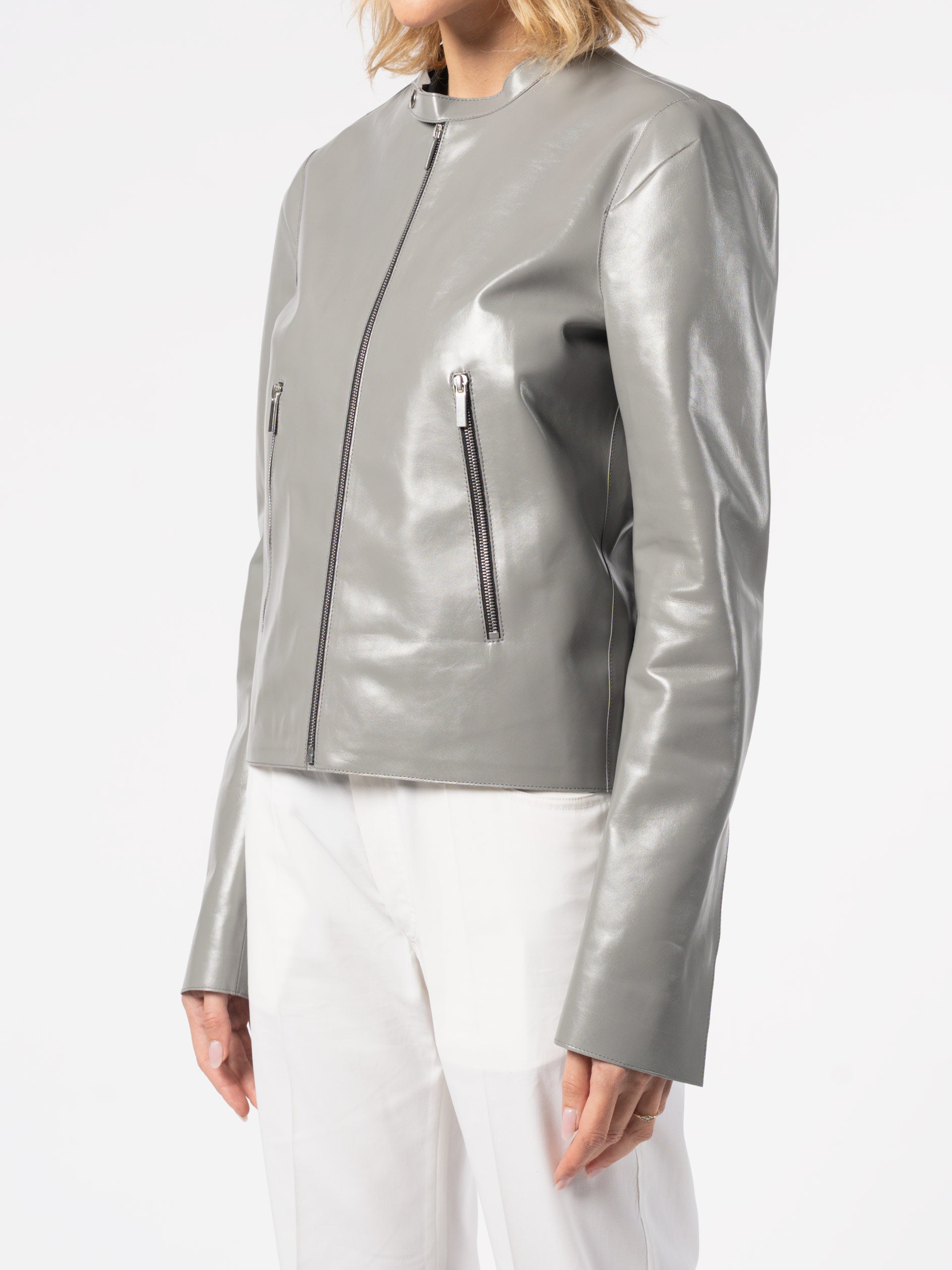 Zip Leather Jacket - INN7