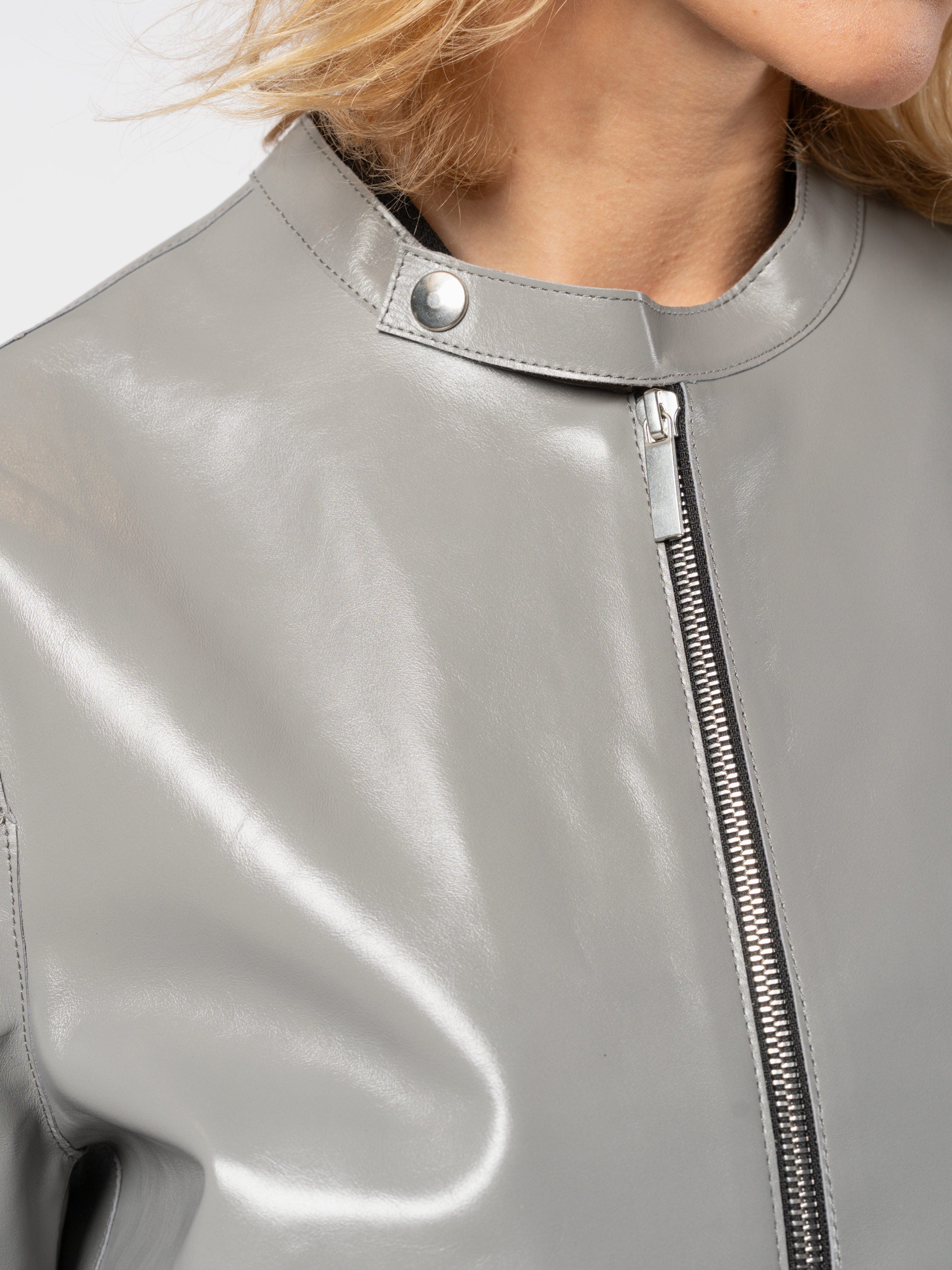 Zip Leather Jacket - INN7