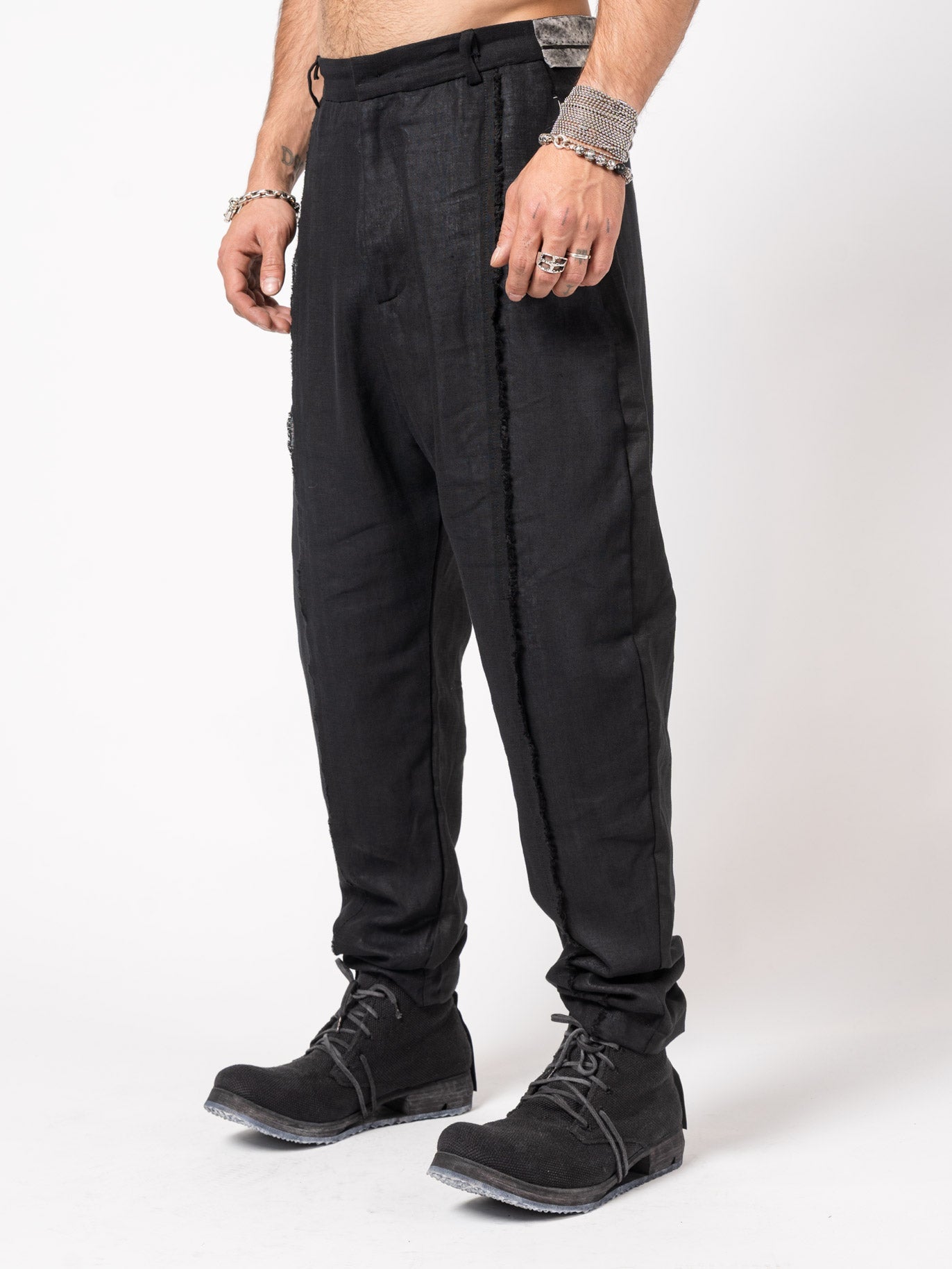Textured Linen-Cotton Tapered Pants - INN7