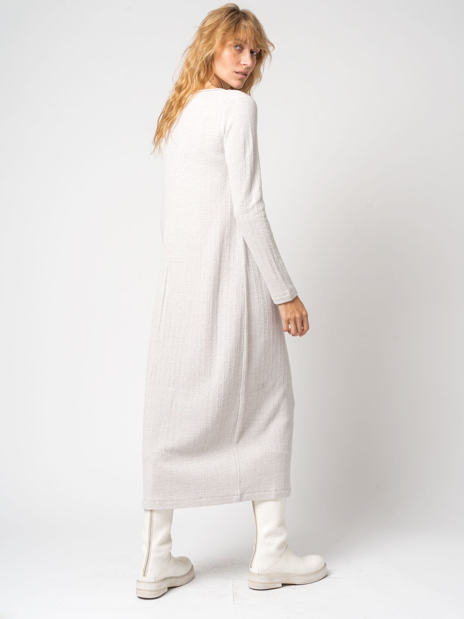 Micro-Patterned Jacquard Knitted Long Dress - INN7