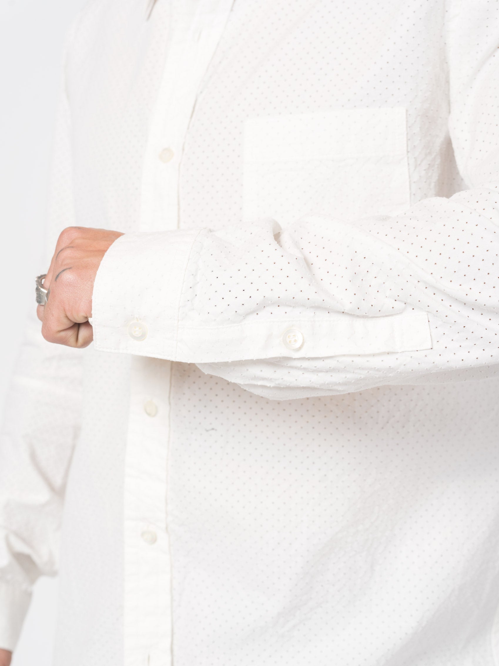 Perforated Button-Up Shirt - INN7
