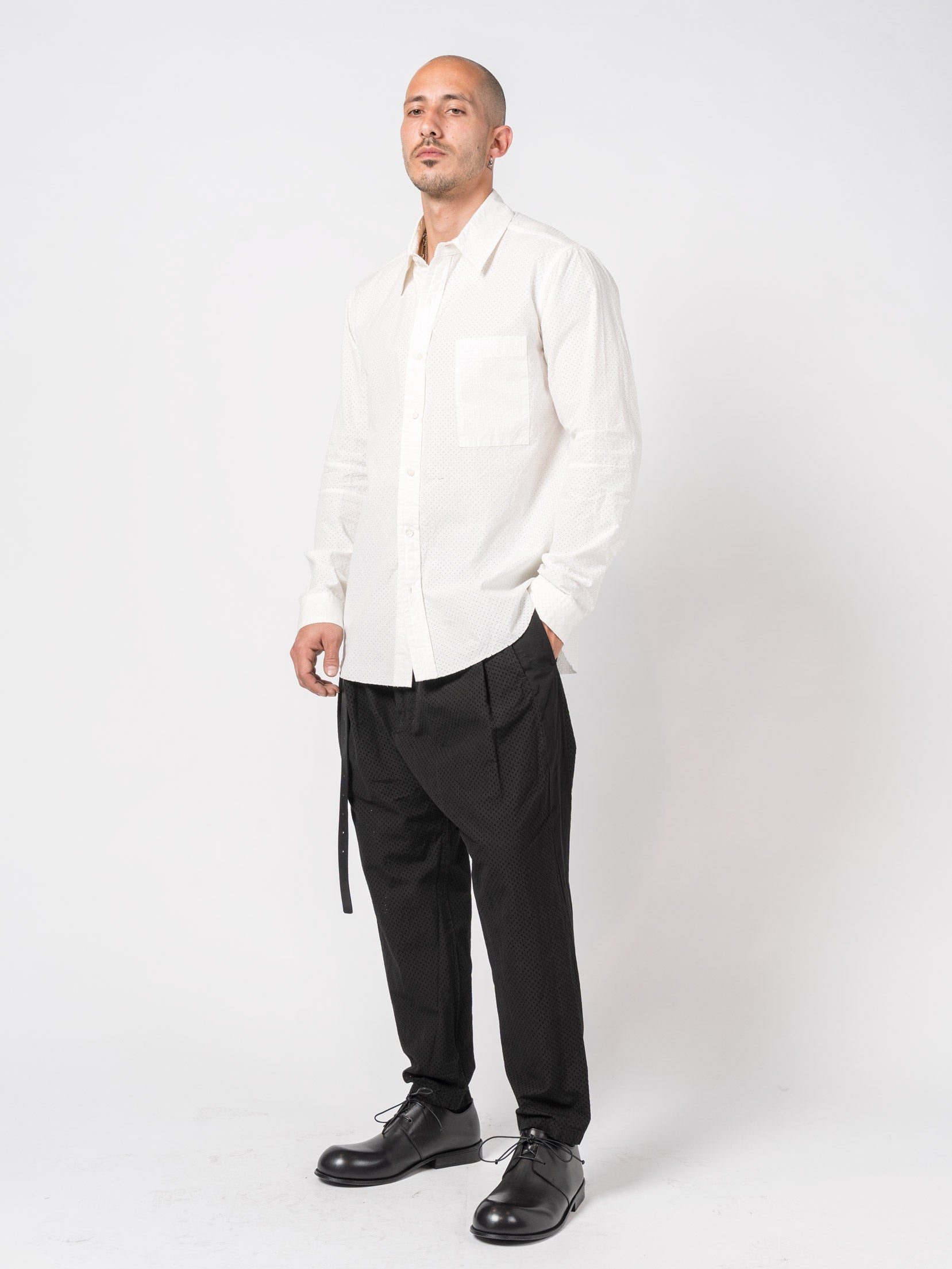 Perforated Button-Up Shirt - INN7