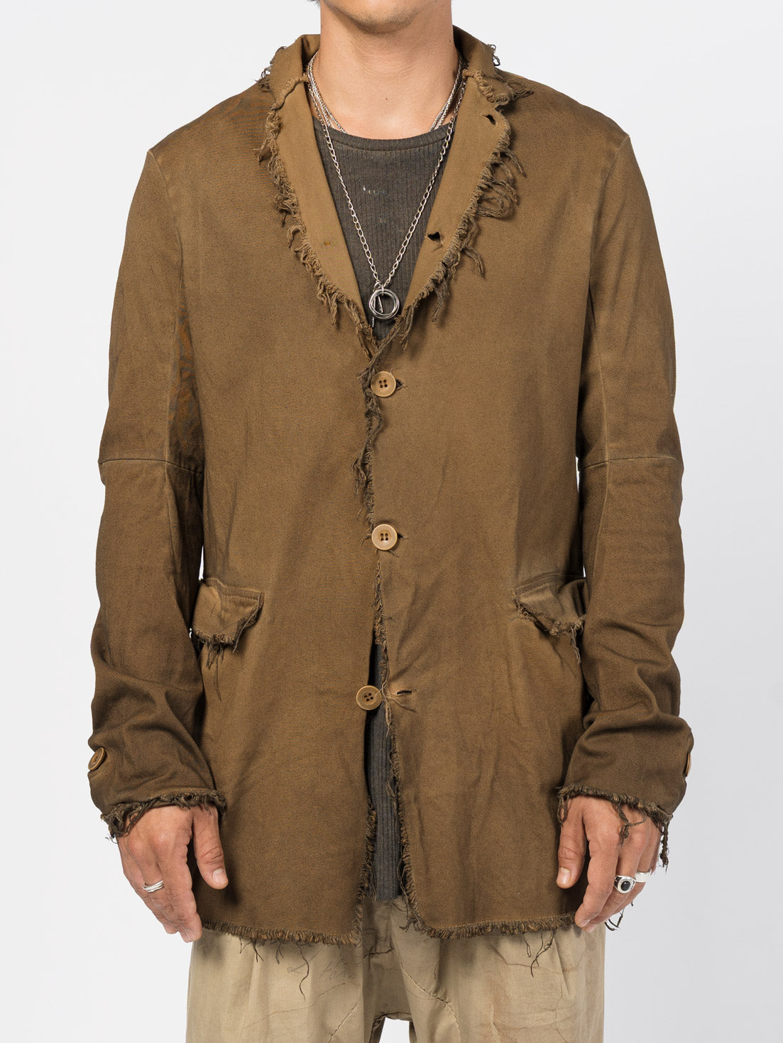 Frayed Edge Cotton Blazer - INN7