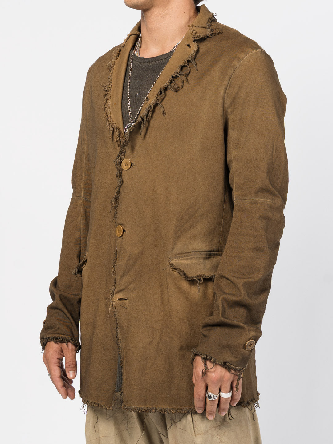 Frayed Edge Cotton Blazer - INN7