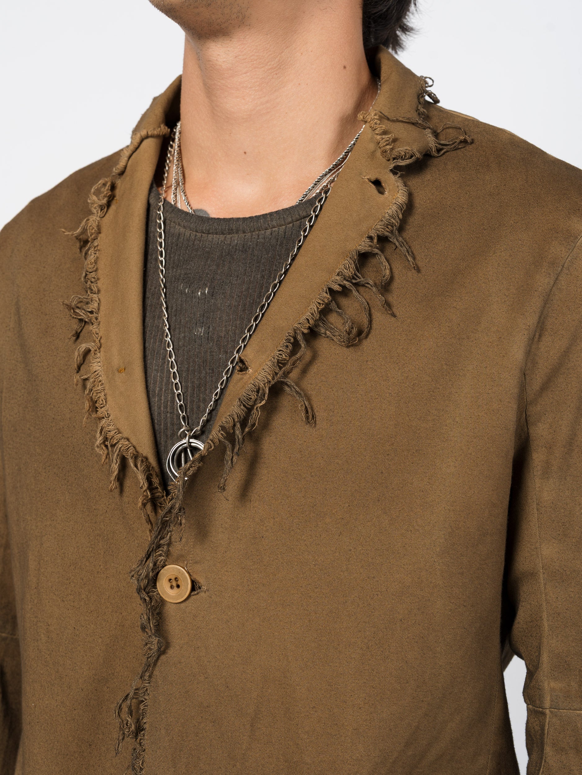 Frayed Edge Cotton Blazer - INN7