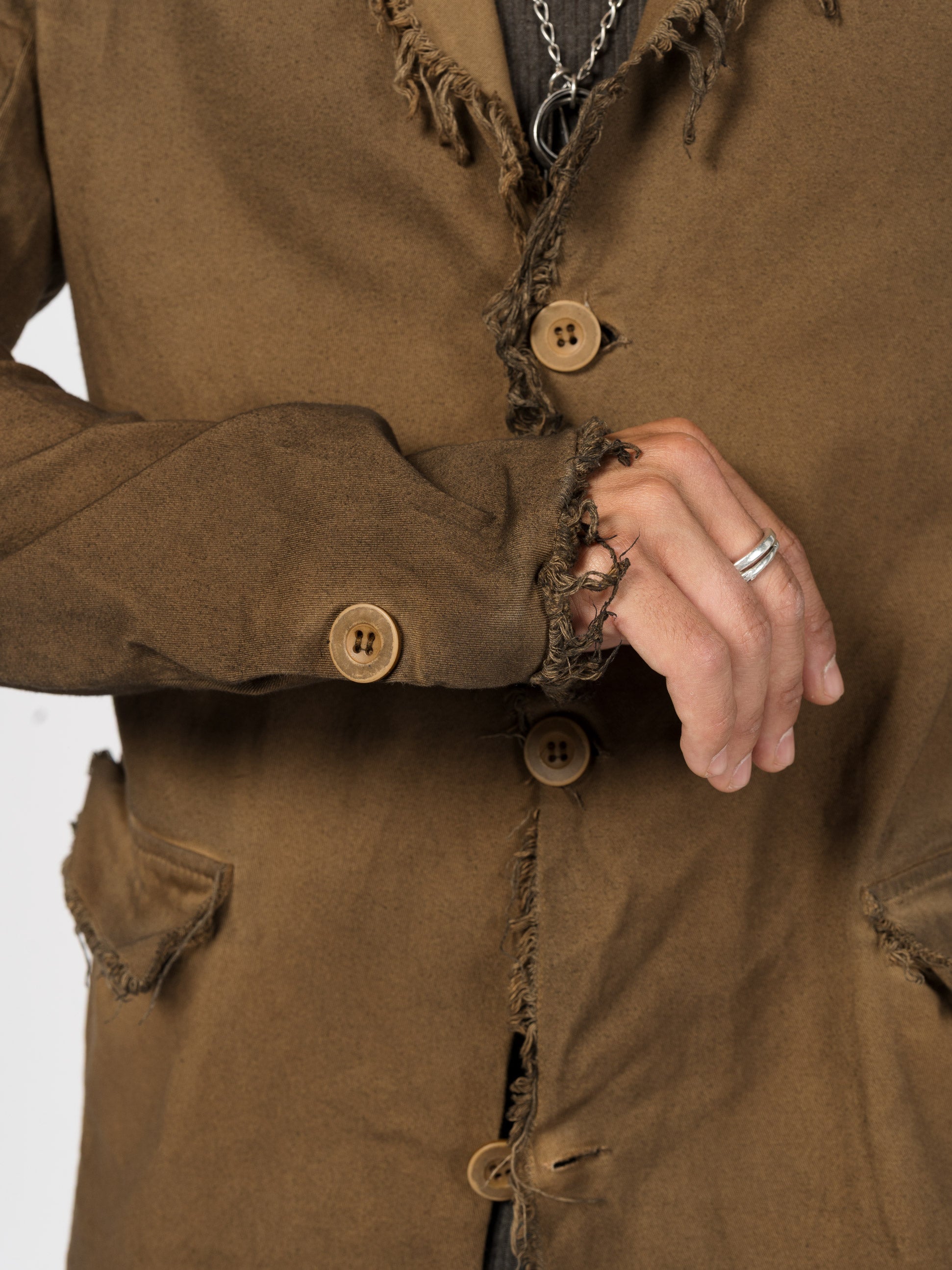 Frayed Edge Cotton Blazer - INN7
