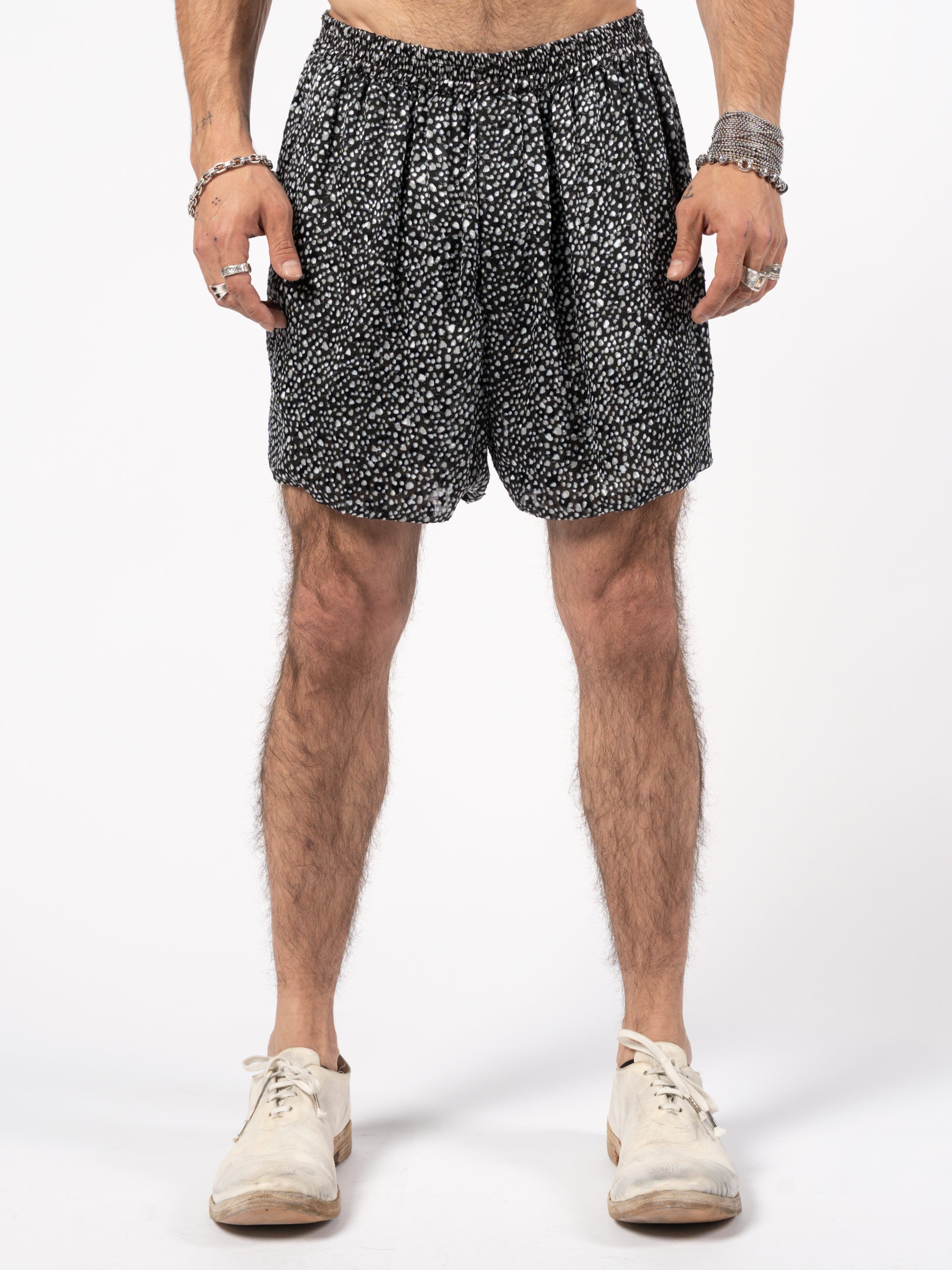 Devoré Pattern Elastic Shorts - INN7