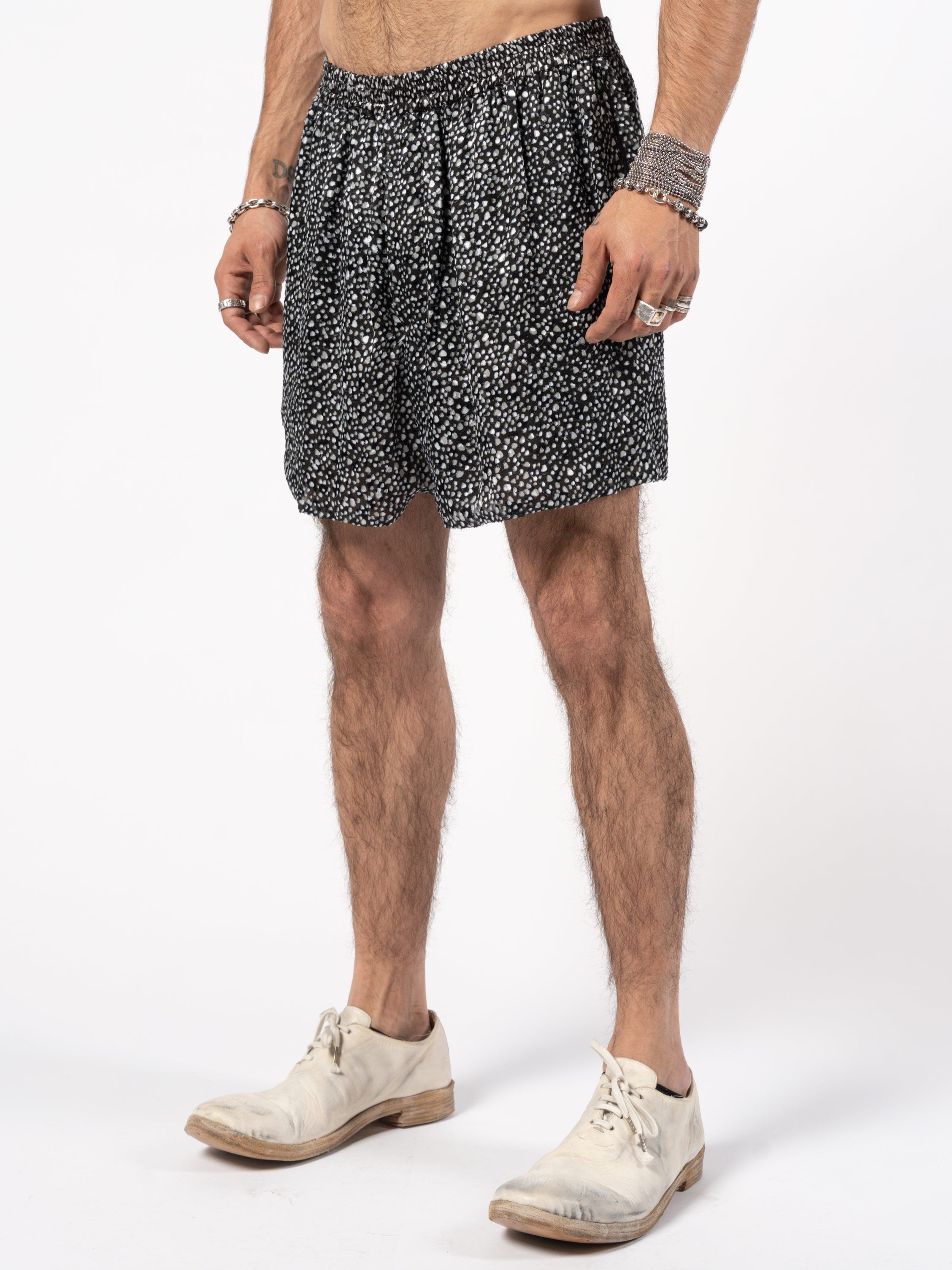 Devoré Pattern Elastic Shorts - INN7