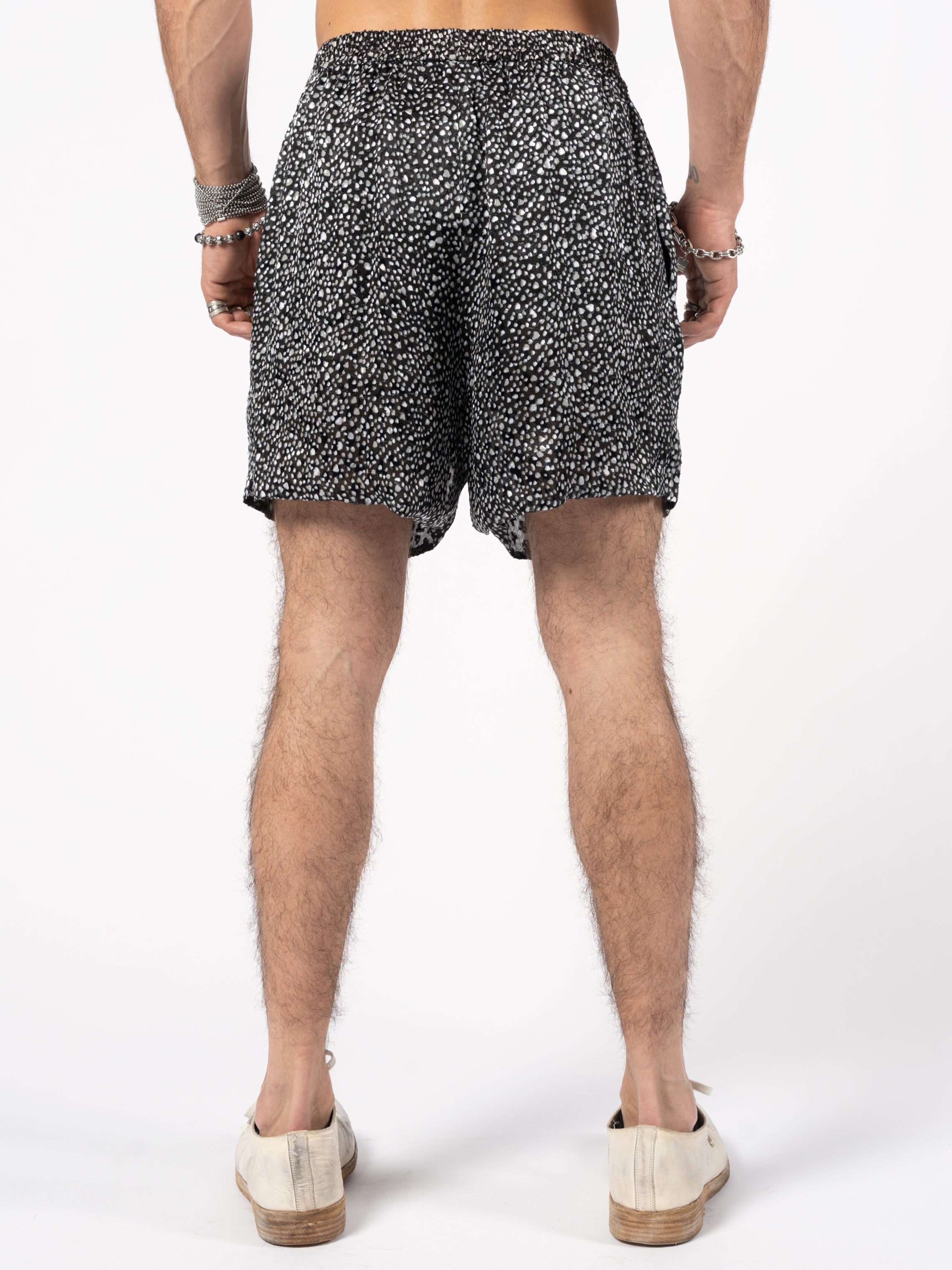 Devoré Pattern Elastic Shorts - INN7