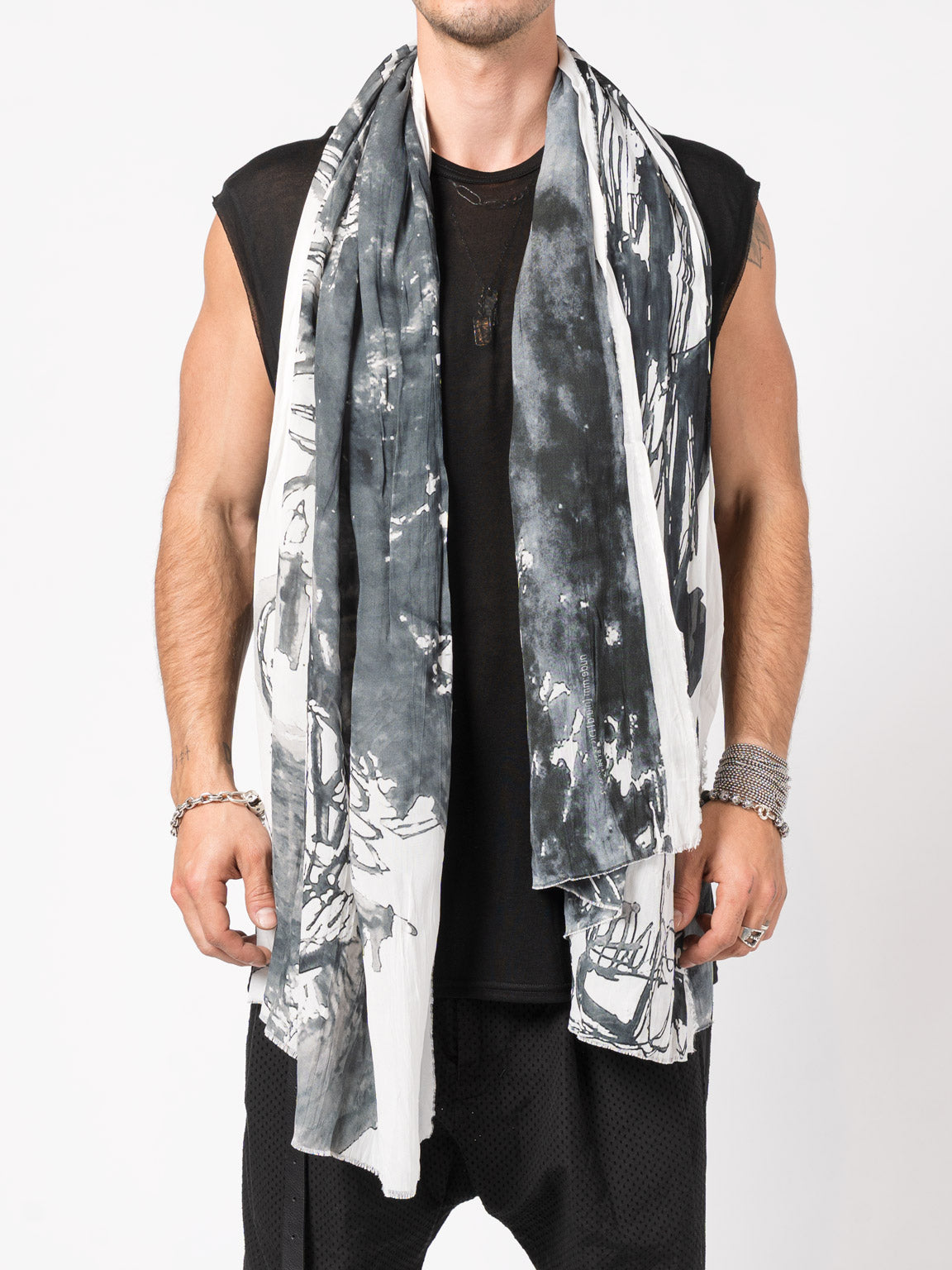 Printed Rayon Stole - INN7