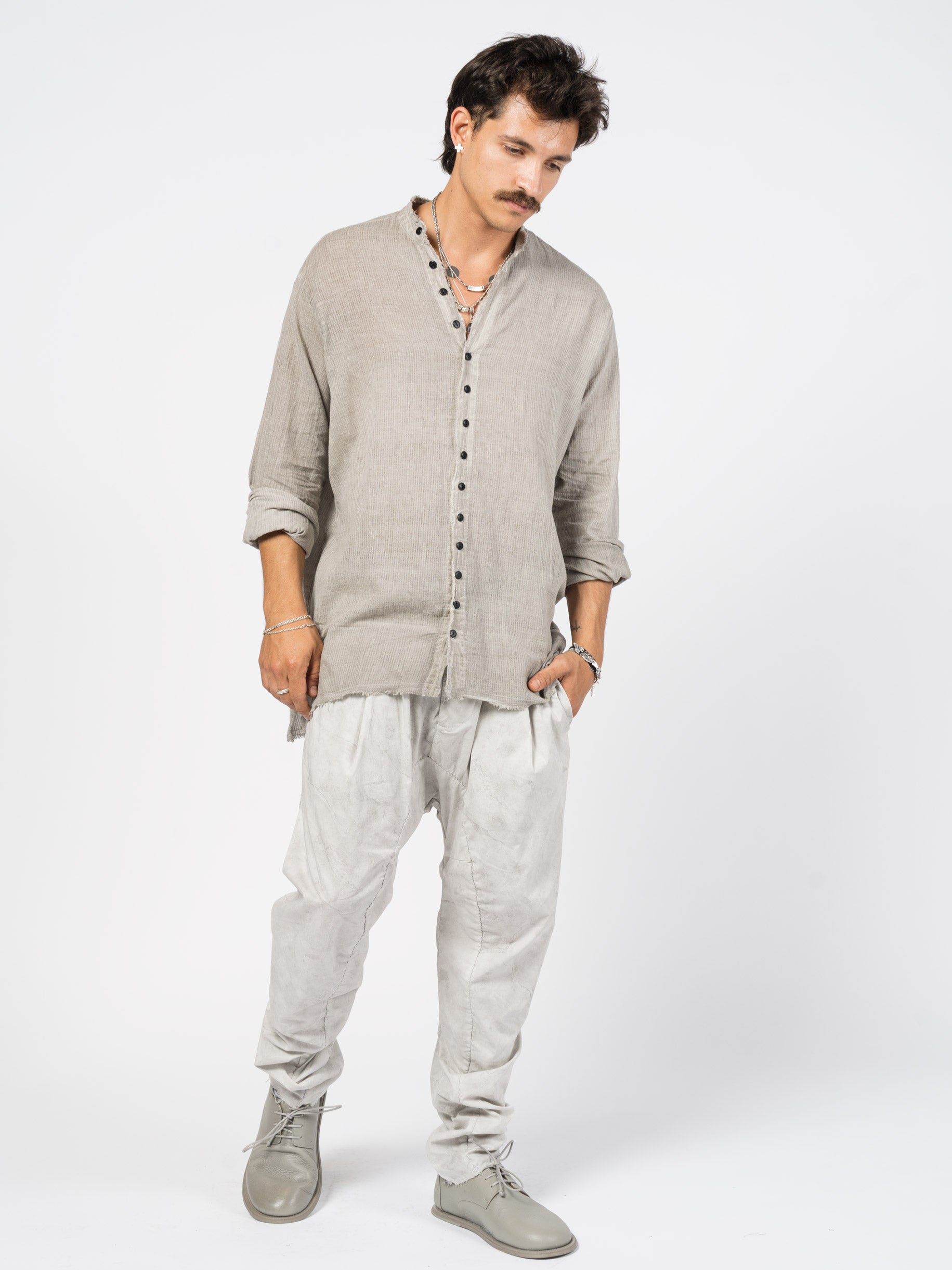 Cotton Button-Up Shirt - INN7
