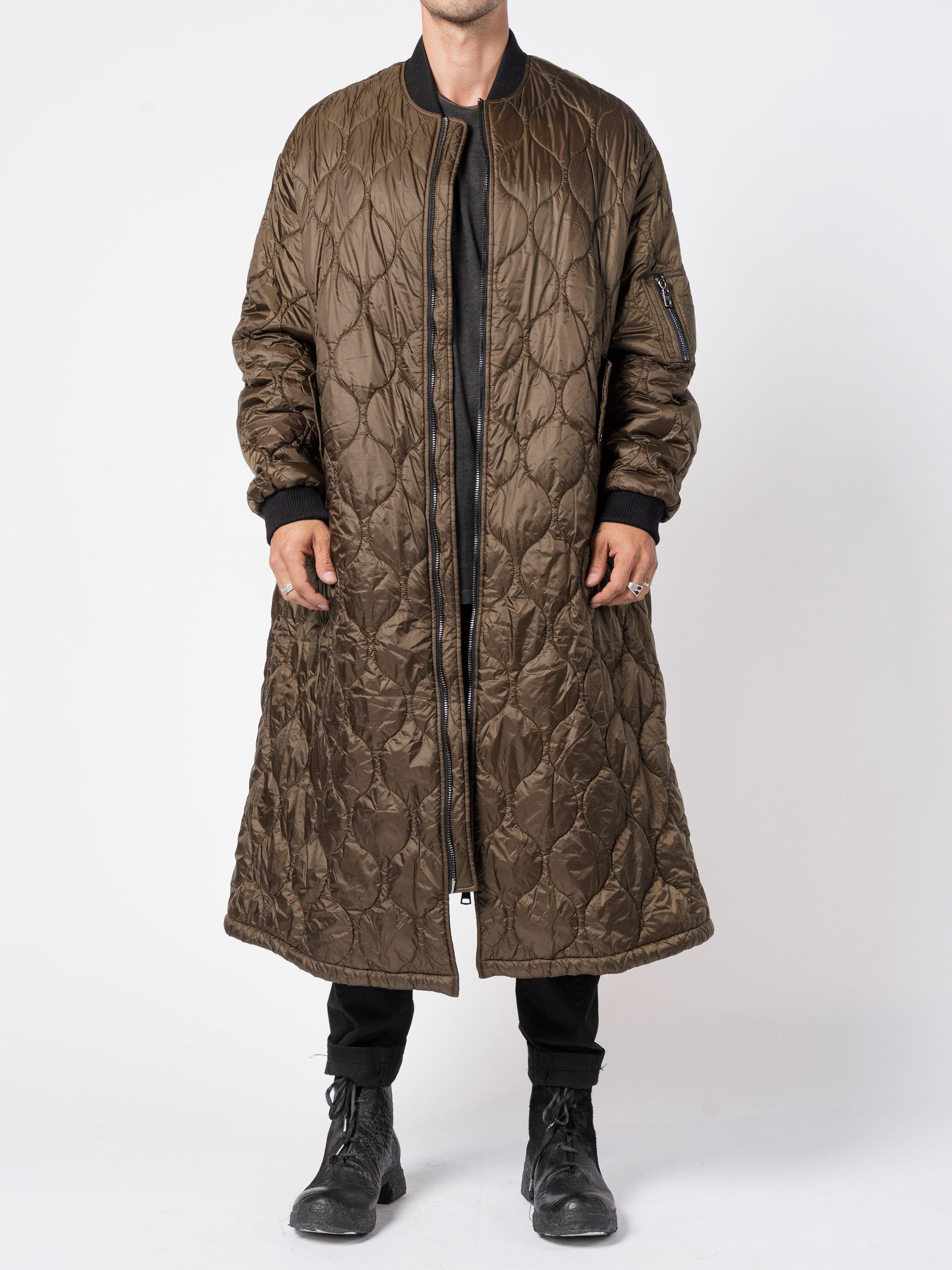 Quilted Nylon Bomber