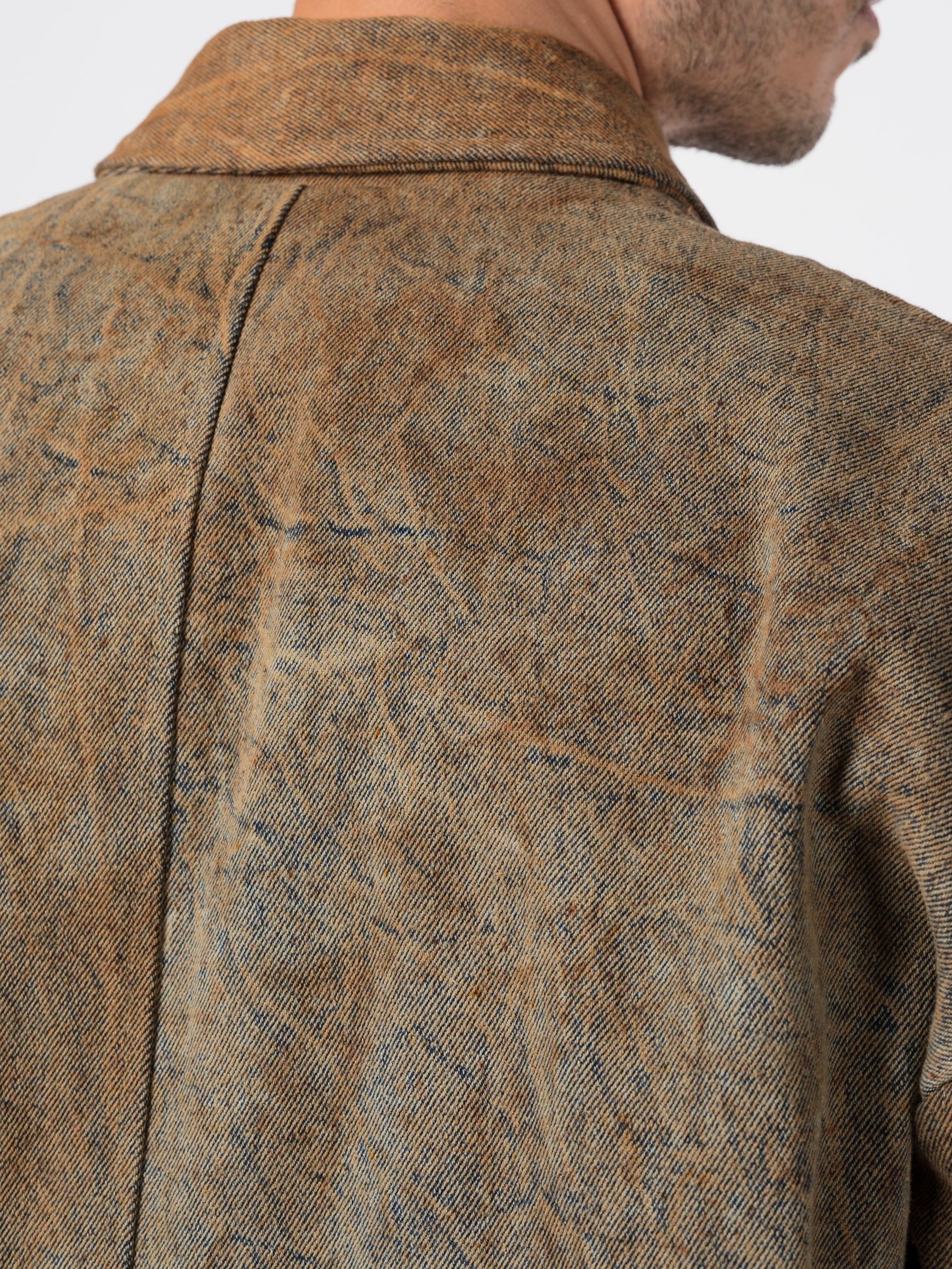 Textured Cotton Long Coat