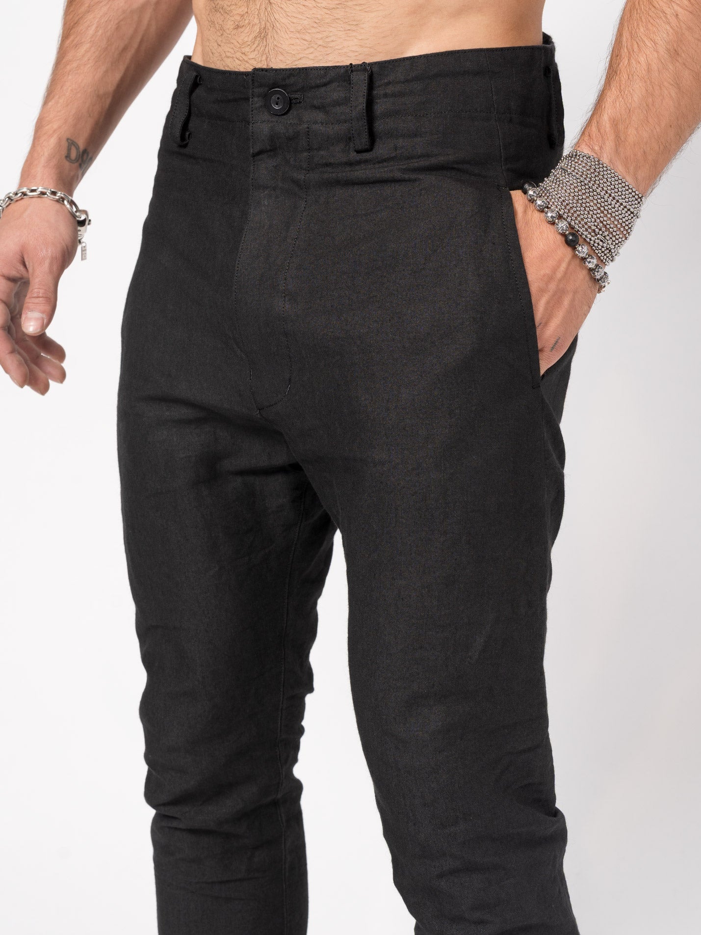 Tapered Linen-Paper Trousers - INN7