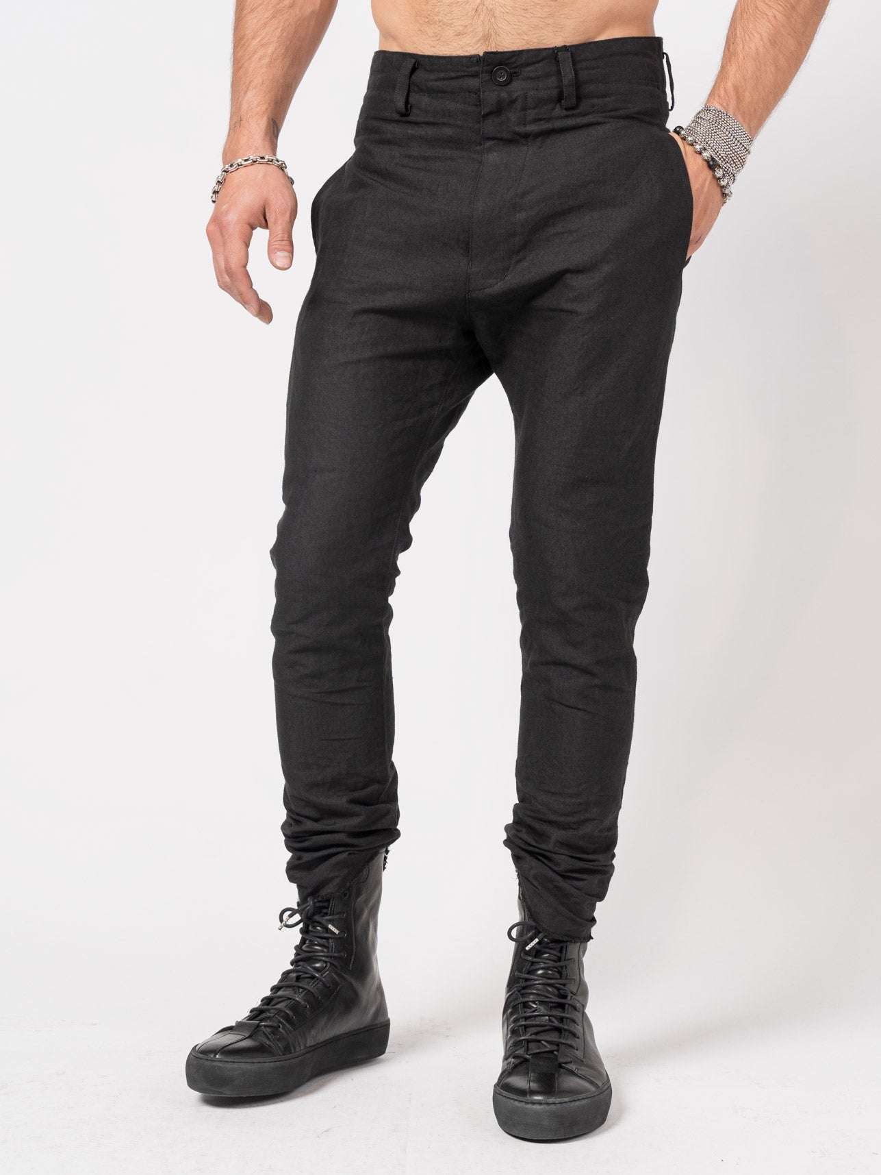 Tapered Linen-Paper Trousers - INN7