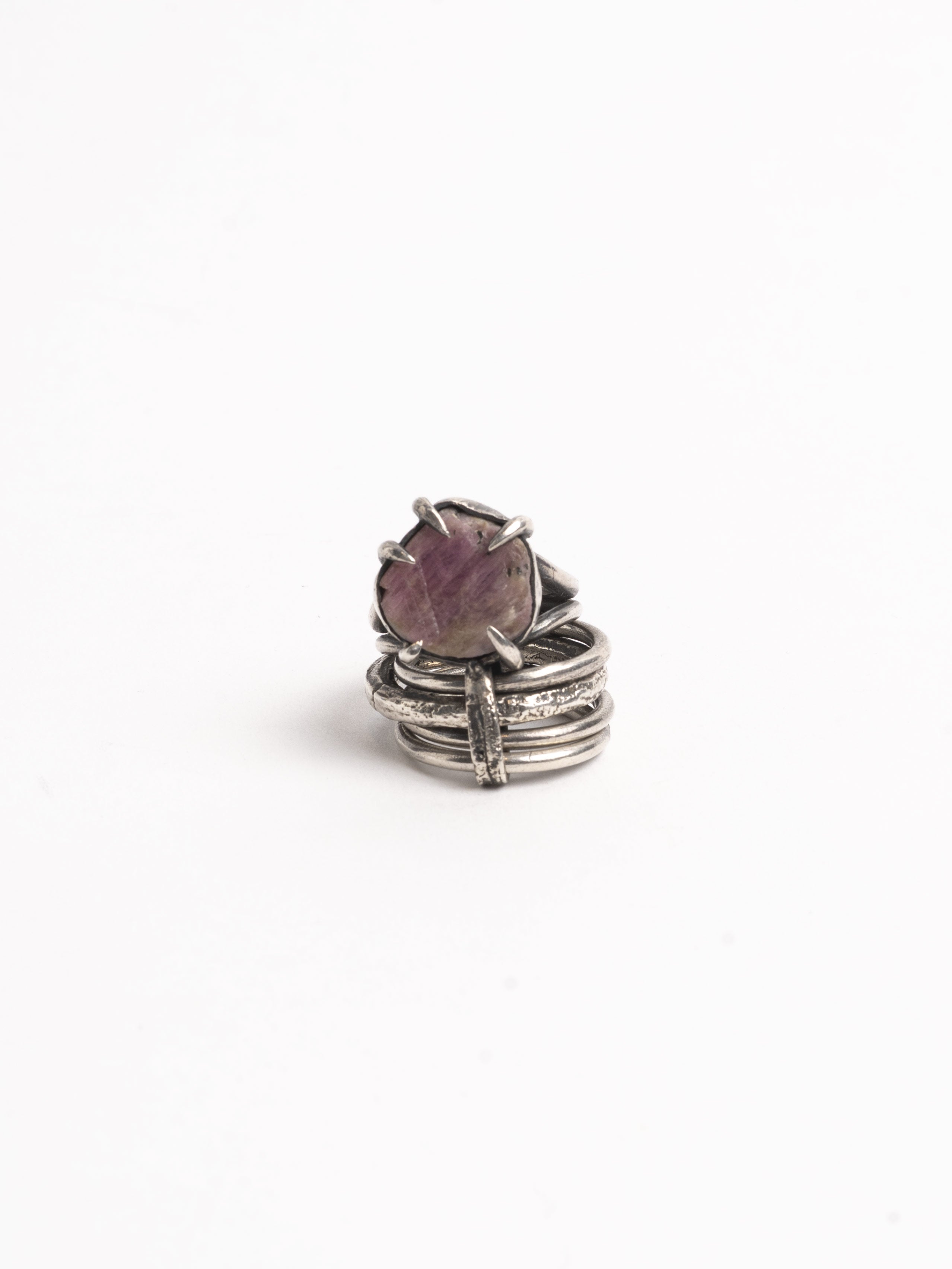 Raw Ruby Multi-Layered Ring