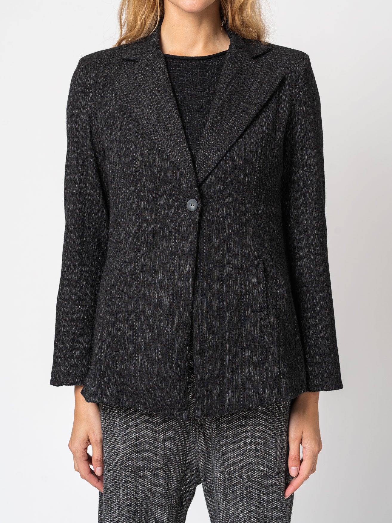 Single-button striped jacket - INN7