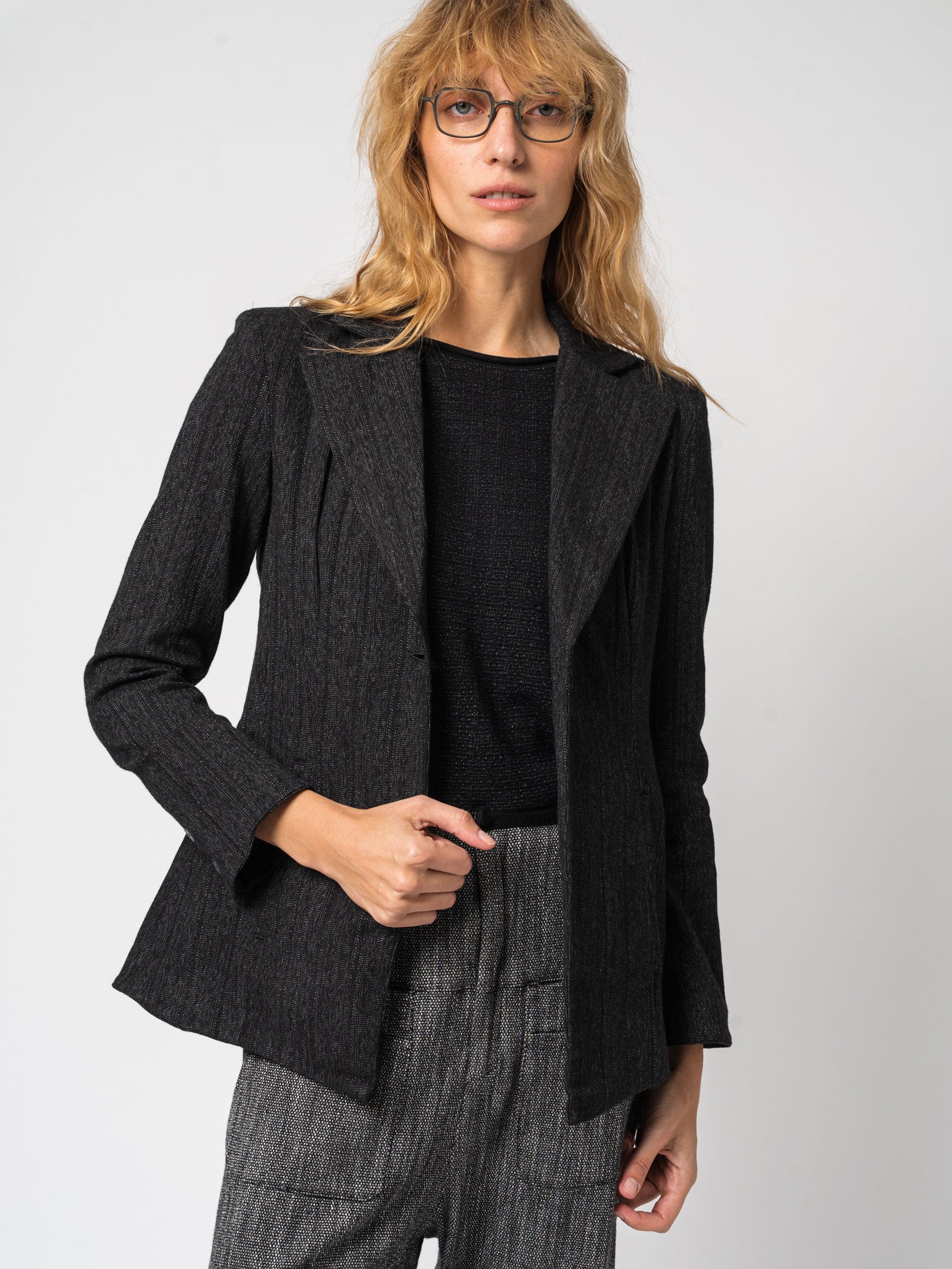 Single-button striped jacket - INN7