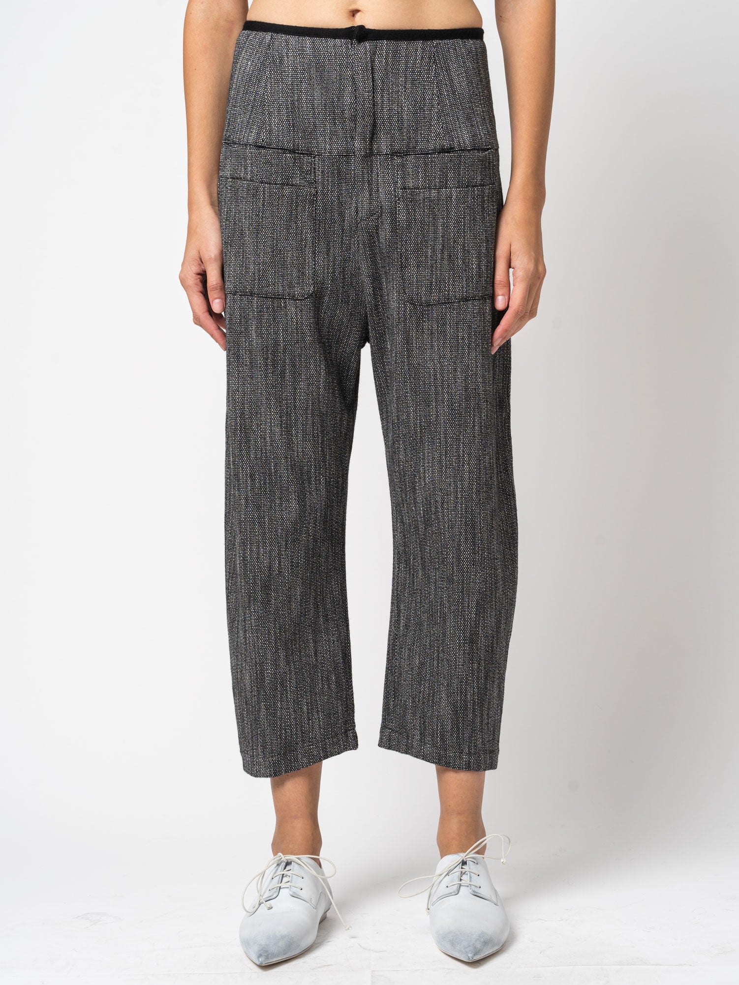 Micro-Patterned Low Crotch Trousers - INN7