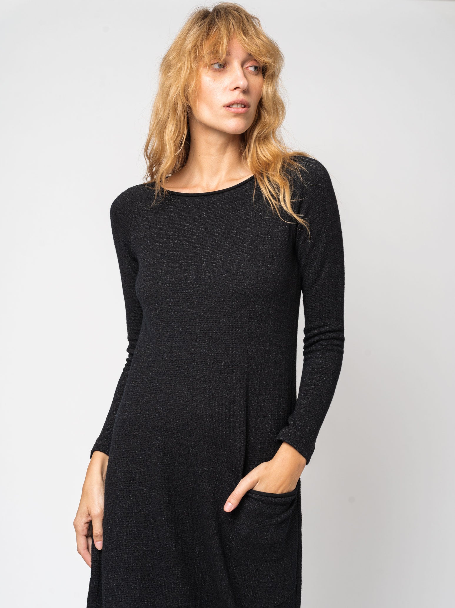 Micro-Patterned Jacquard Knitted Long Dress - INN7