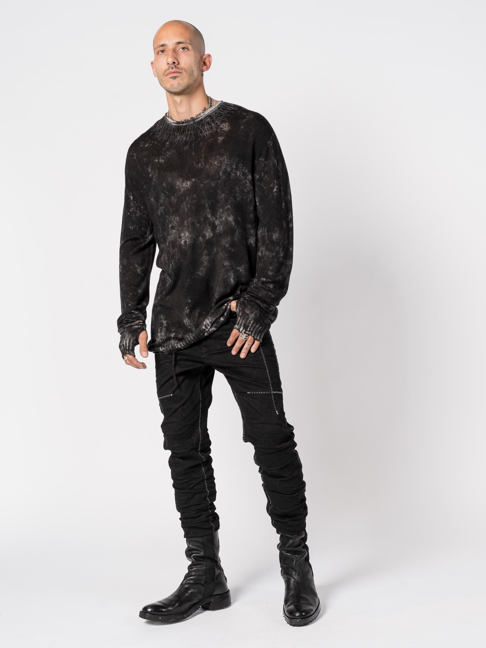 Stretch Denim Contrast Stitch Jeans