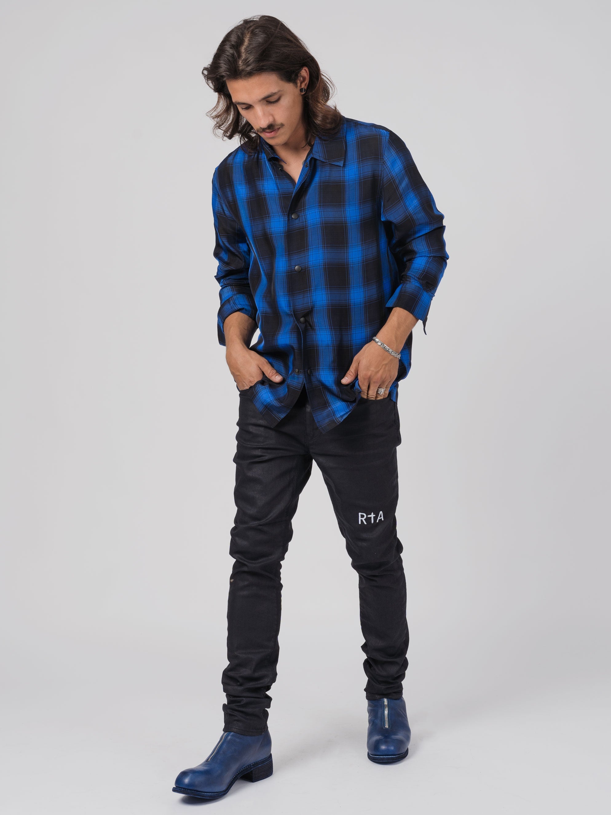 Skinny Jeans with White Embroidery - INN7