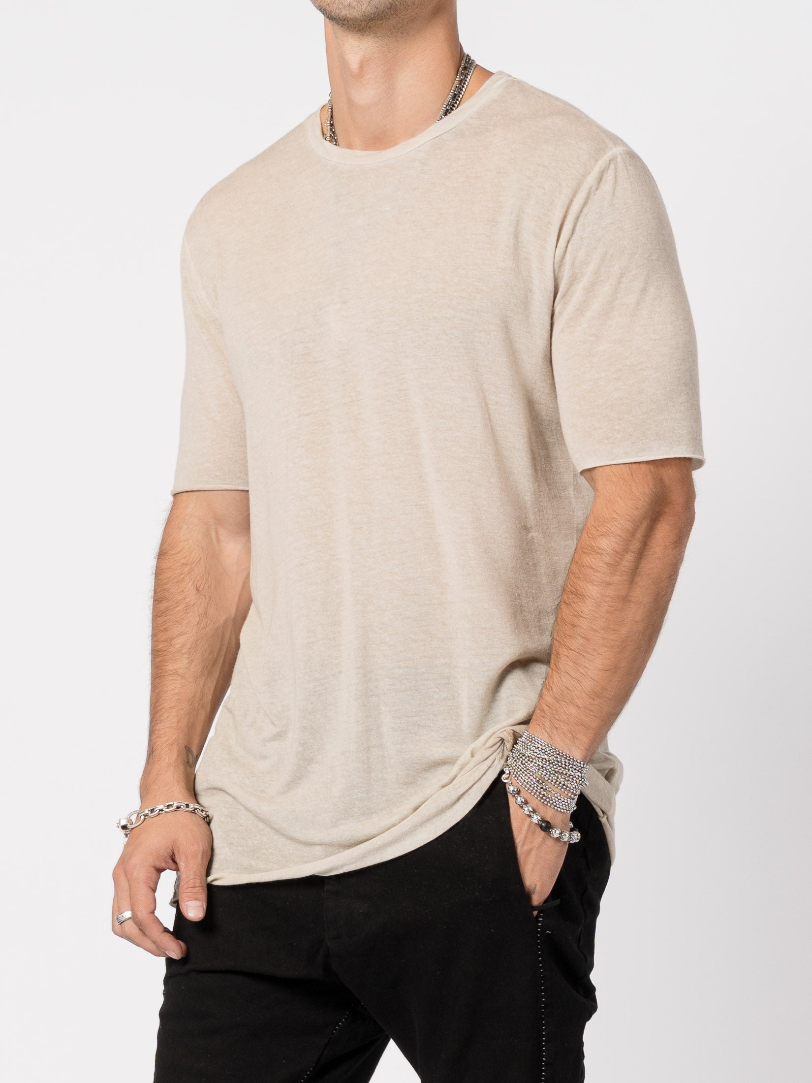 Lightweight Modal–Cashmere Short-Sleeve Tee