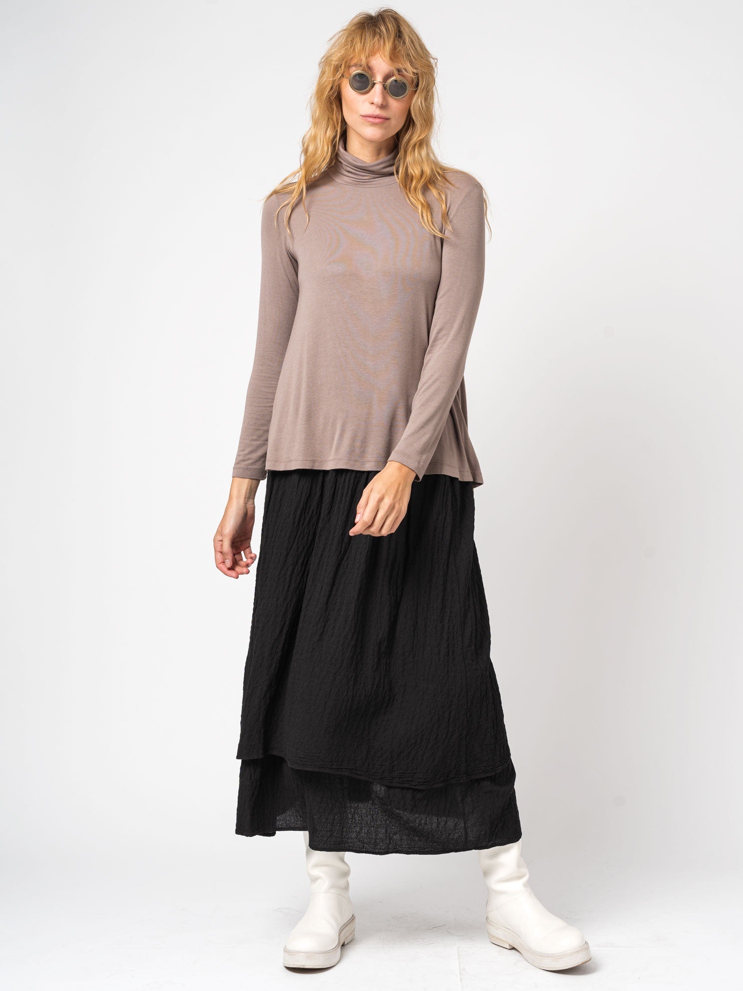 Flared Turtleneck Shirt - INN7