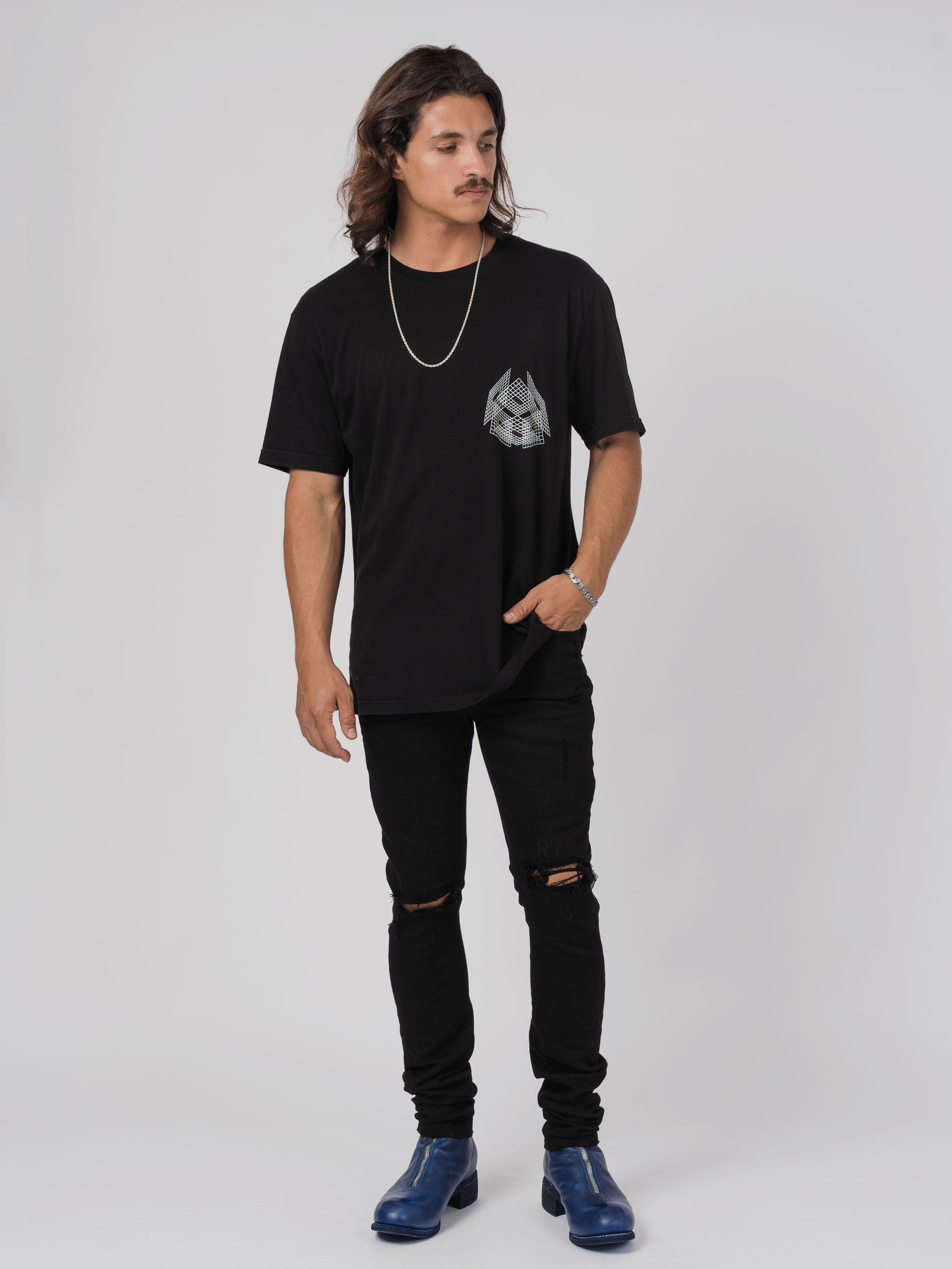Distressed Skinny Stretch Denim Jeans - INN7