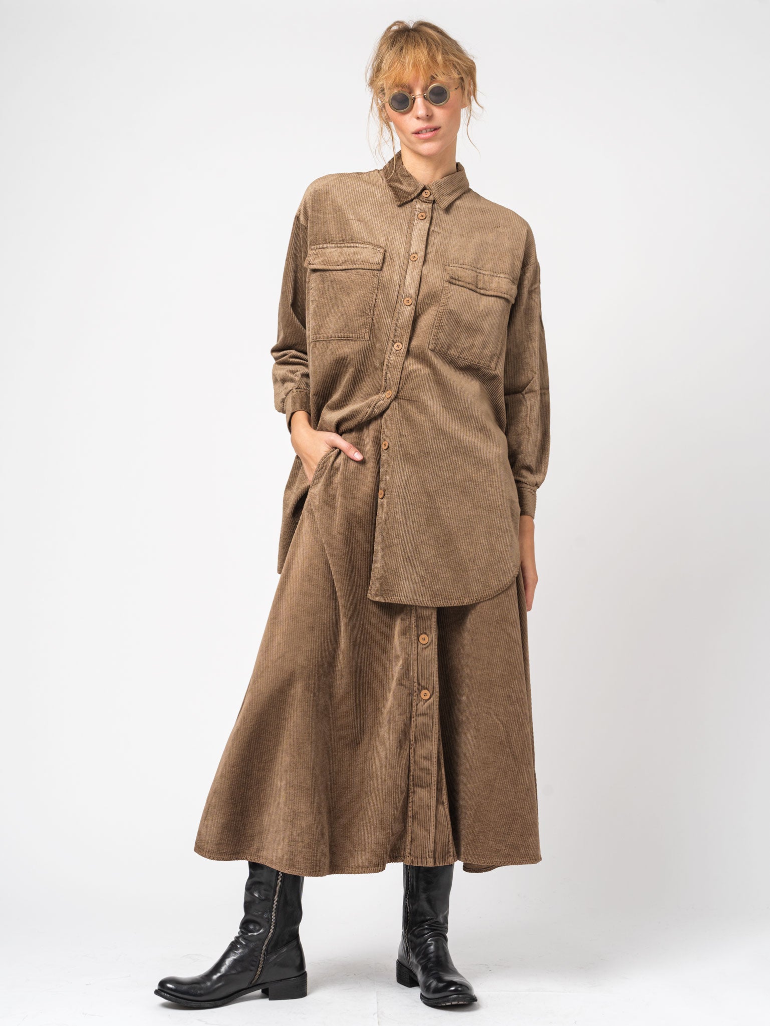 Corduroy long shirt - INN7